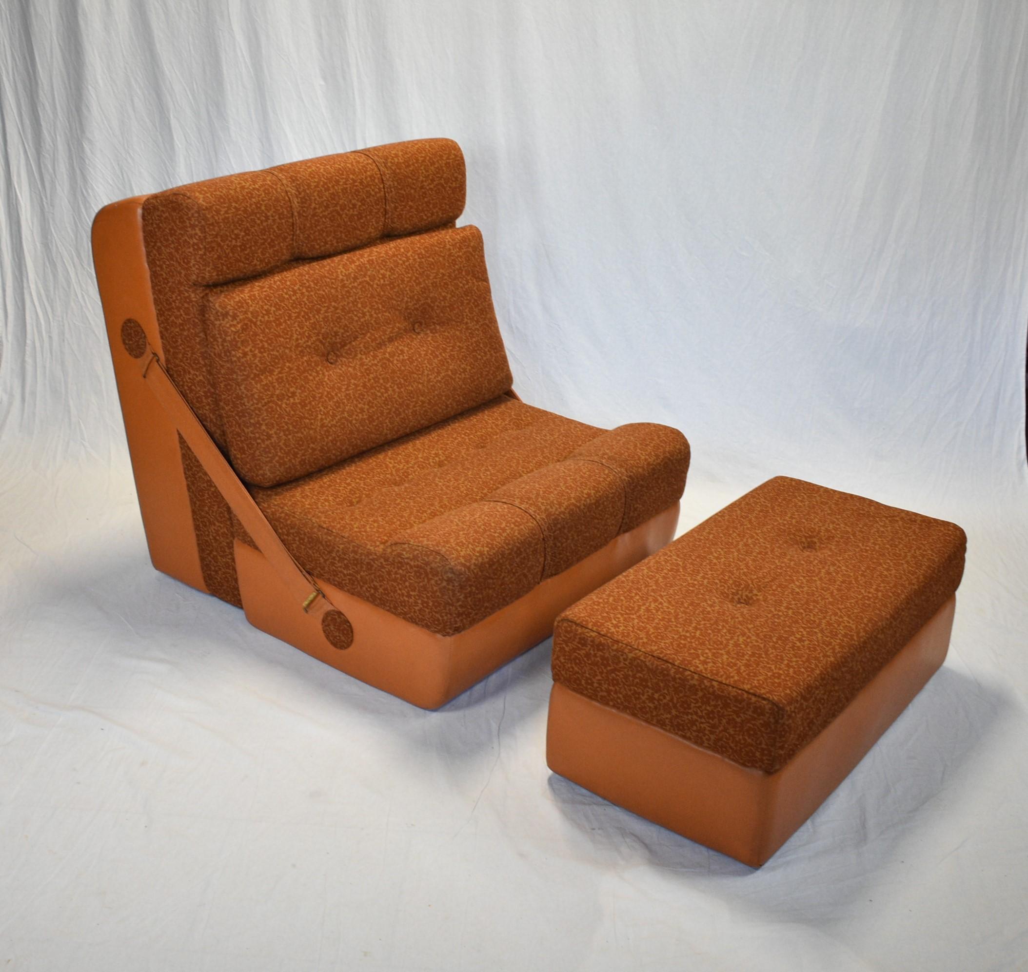 Mid-Century Klappsessel  Schlafcouch, 1968''s (Moderne) im Angebot