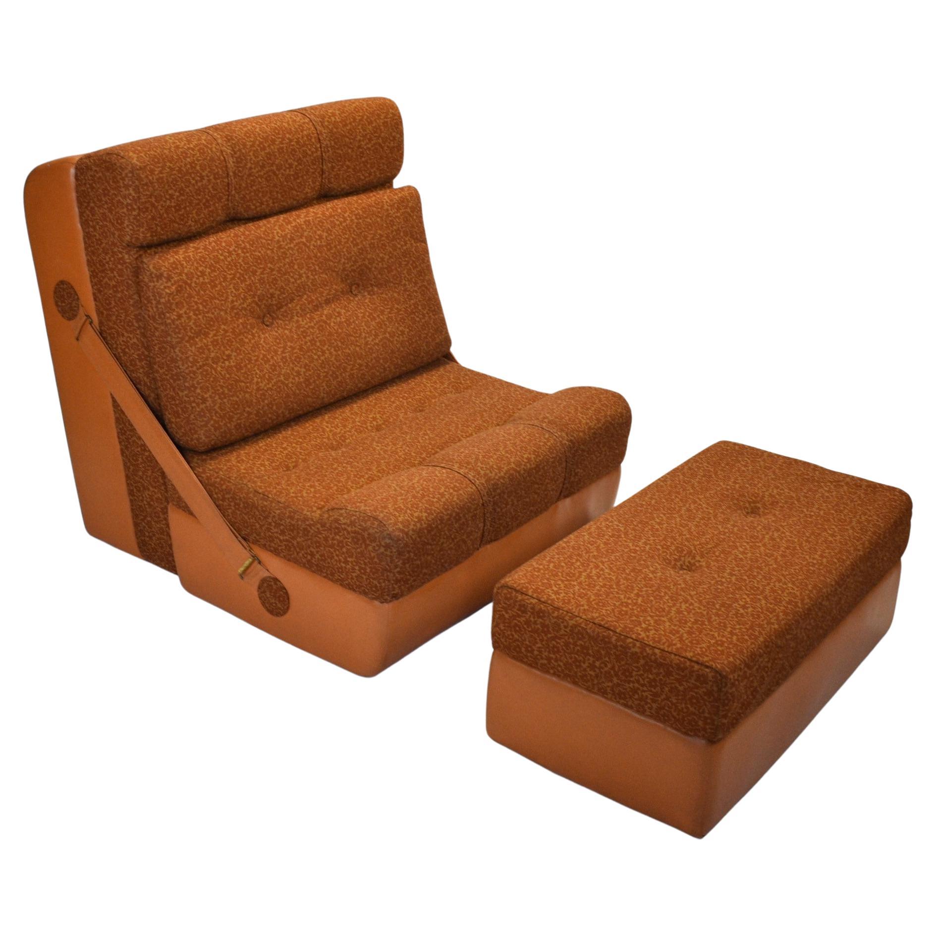 Mid-Century Klappsessel  Schlafcouch, 1968''s