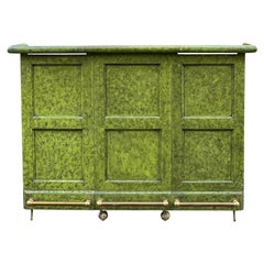 Mid Century Folding Bar Cabinet on Casters Attributed to Maison Jansen