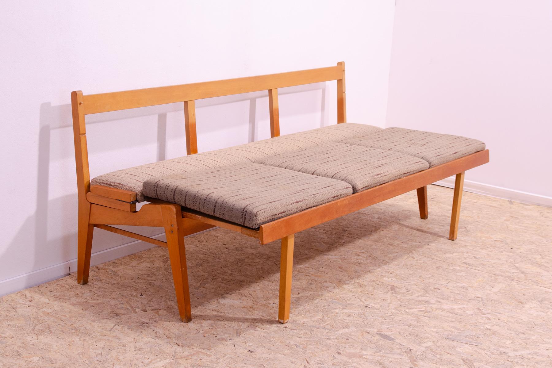 Mid century folding bench, 1960´s, Czechoslovakia For Sale 8