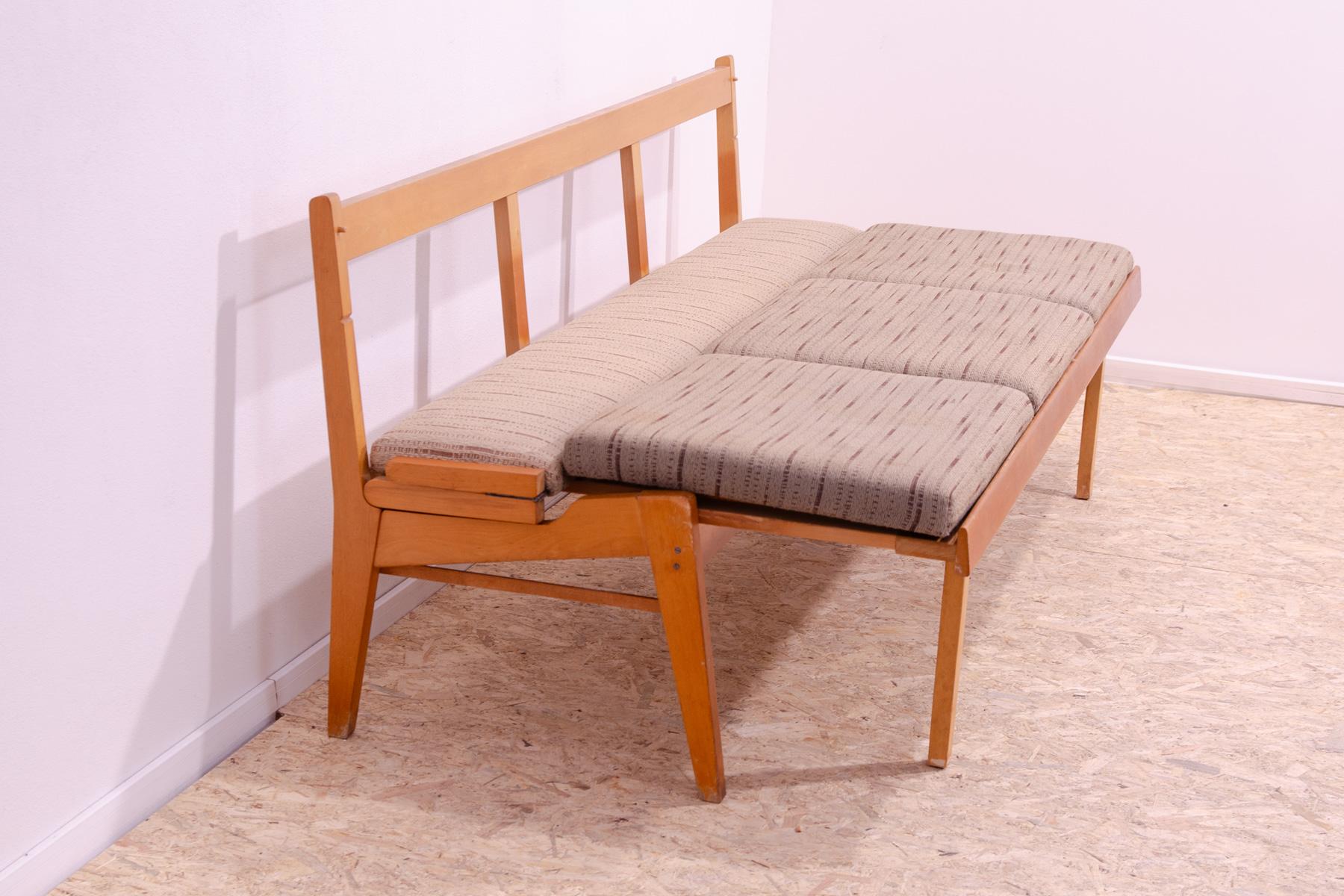 Mid century folding bench, 1960´s, Czechoslovakia For Sale 9