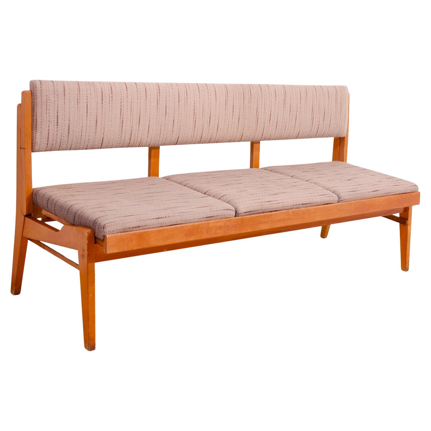 Mid century folding bench, 1960´s, Czechoslovakia For Sale