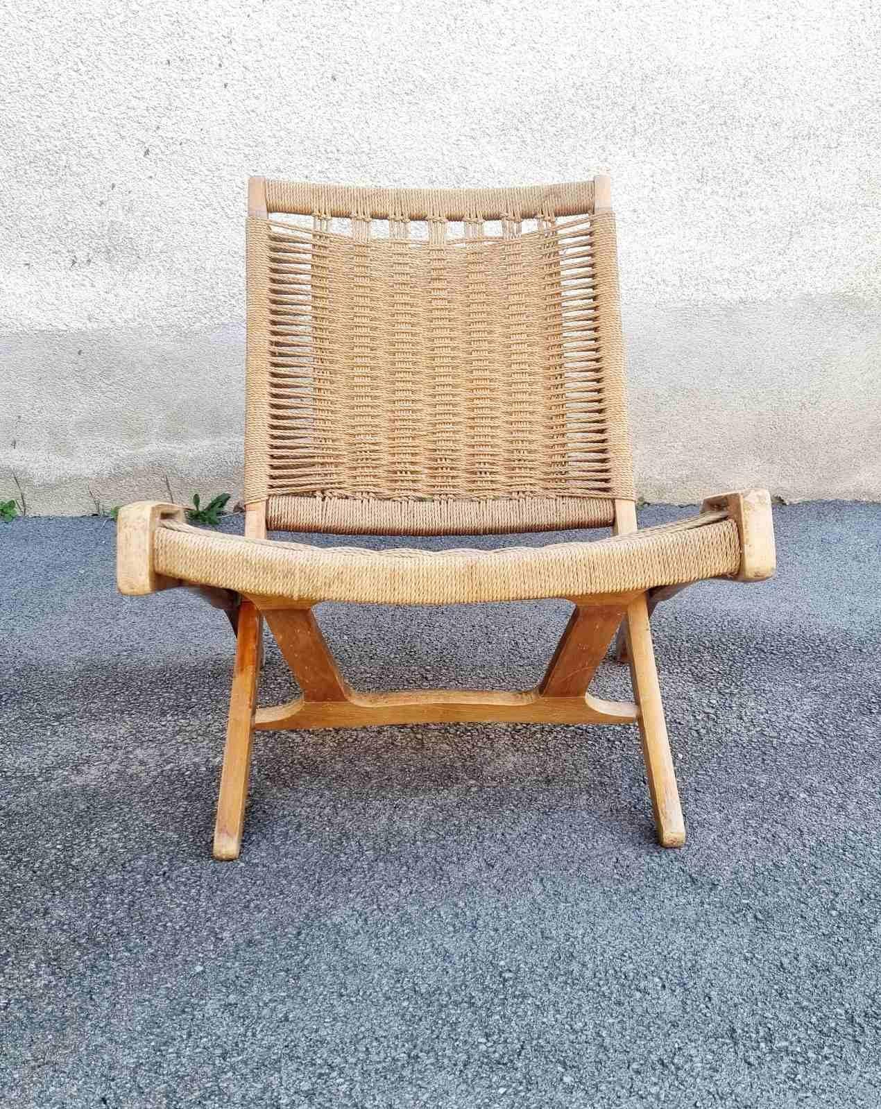 Sedia Foldes di Ebert Wels, anni '60, metà del secolo scorso In condizioni buone in vendita a Lucija, SI