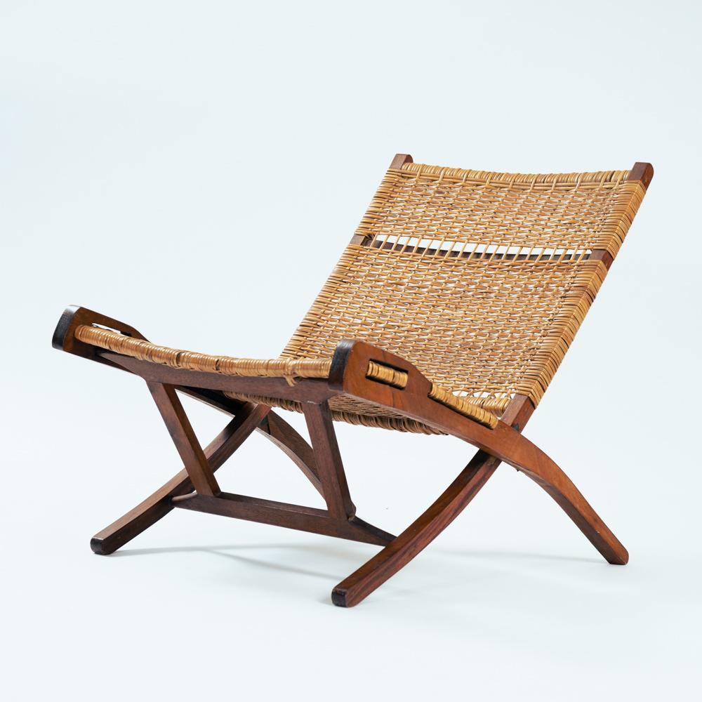Mid-century folding chair in the manner of Hans Wegner and Ebert Weiss For Sale 12
