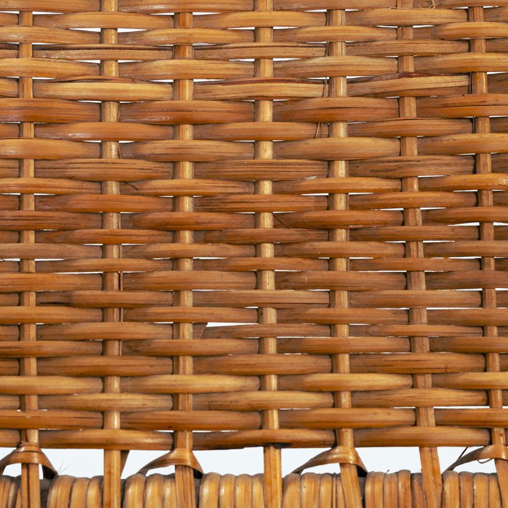 Hand-Woven Mid-century folding chair in the manner of Hans Wegner and Ebert Weiss For Sale