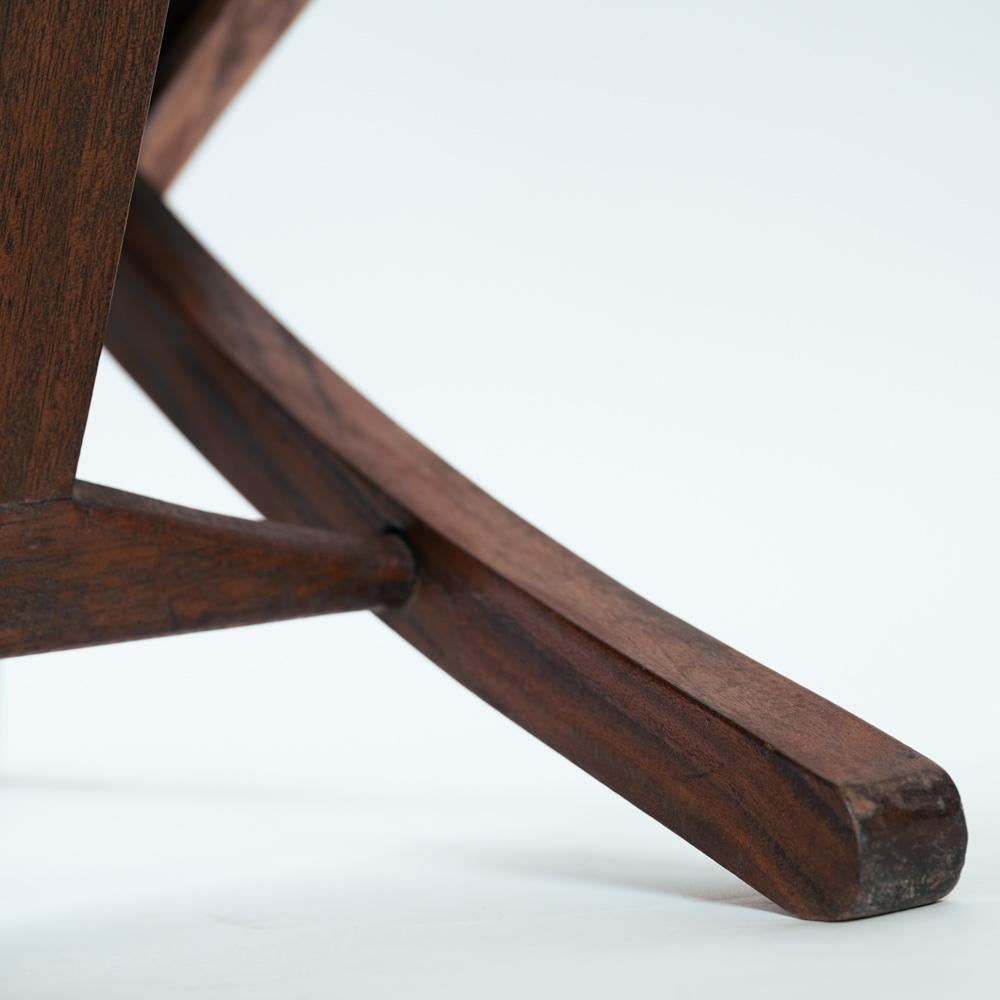 Mid-century folding chair in the manner of Hans Wegner and Ebert Weiss For Sale 1