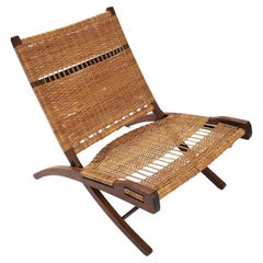 Vintage Mid-century folding chair in the manner of Hans Wegner and Ebert Weiss