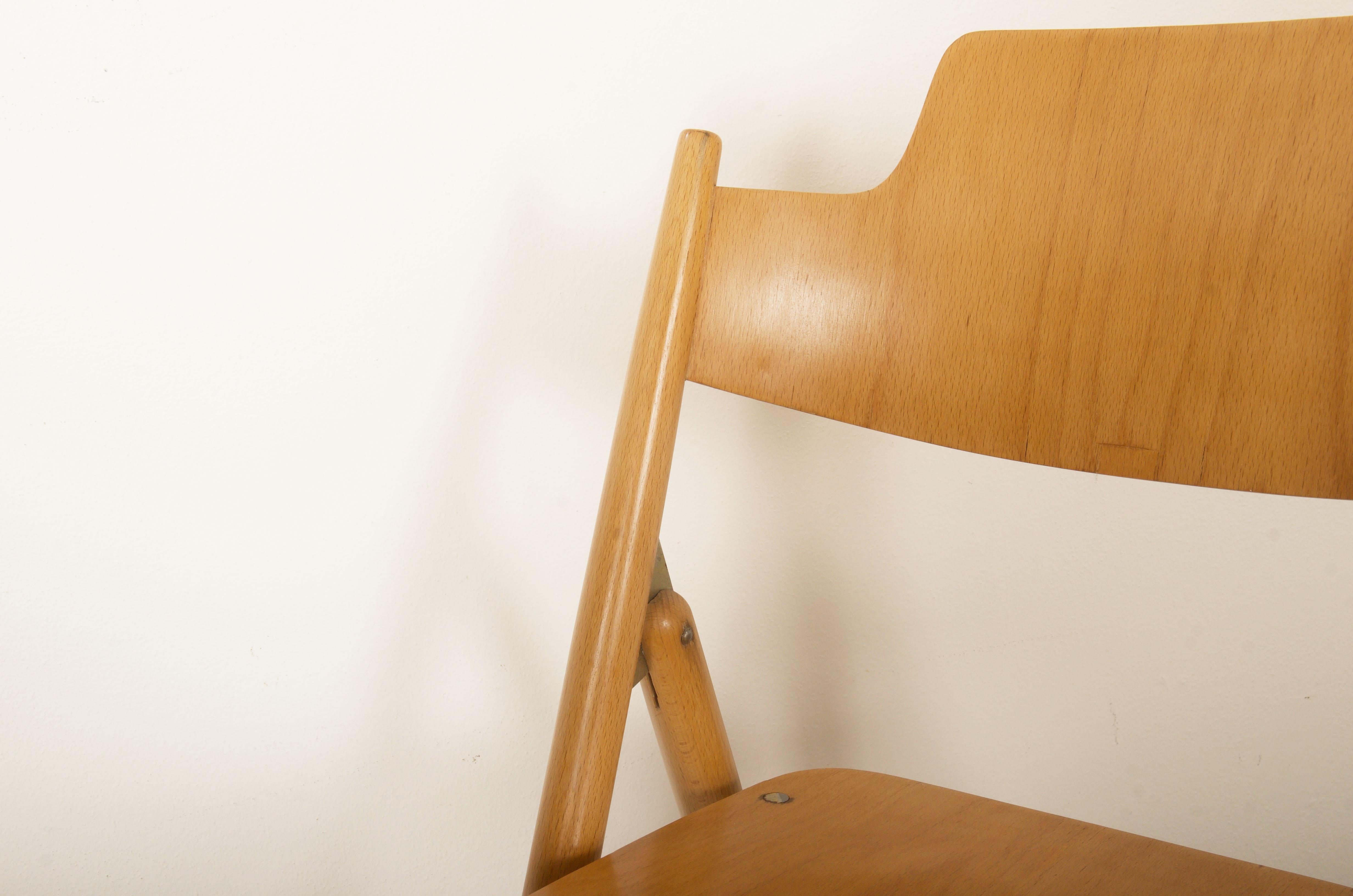 Mid-Century Folding Chair SE18 by Egon Eiermann For Sale 3
