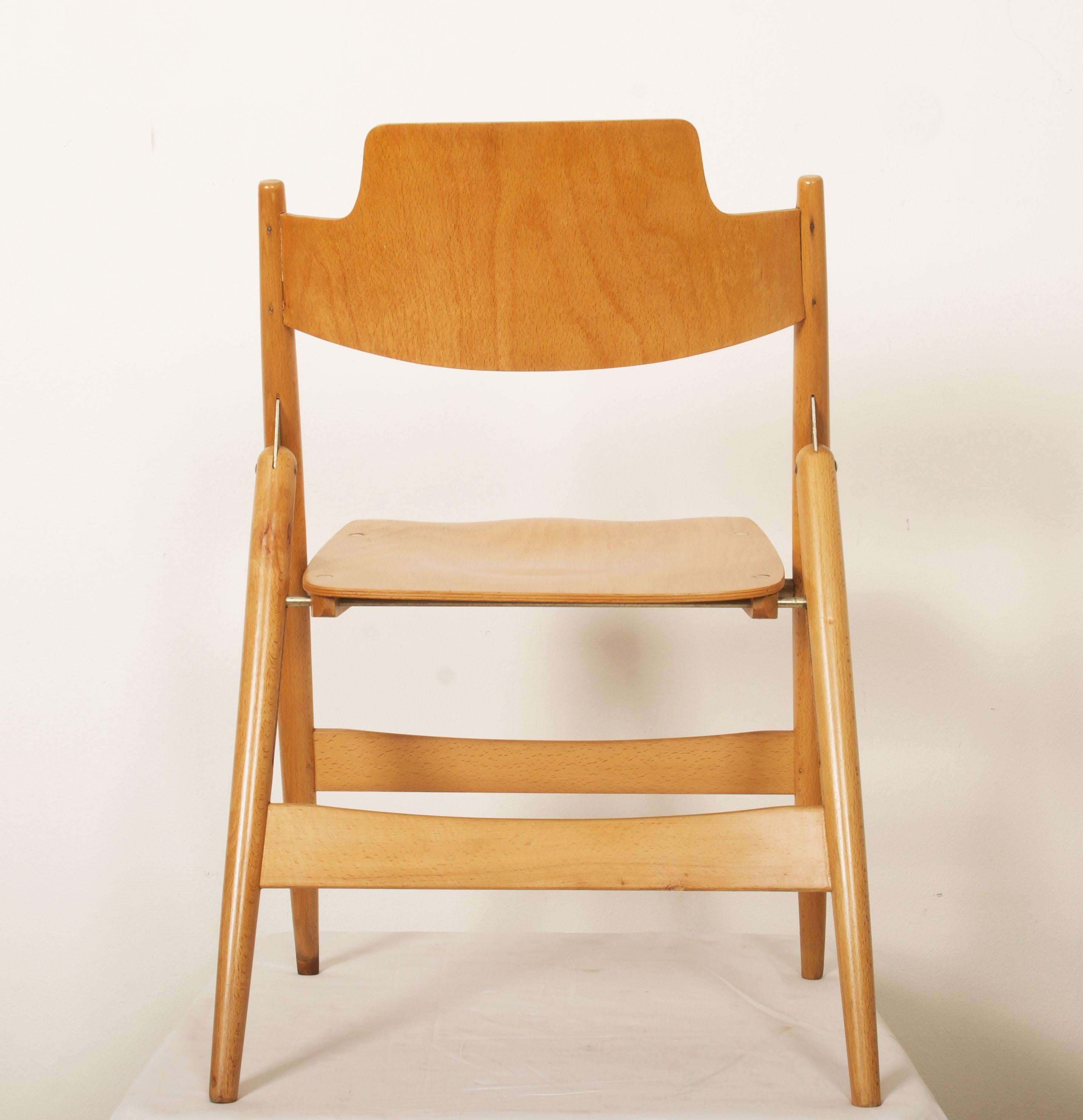 German Mid-Century Folding Chair SE18 by Egon Eiermann For Sale