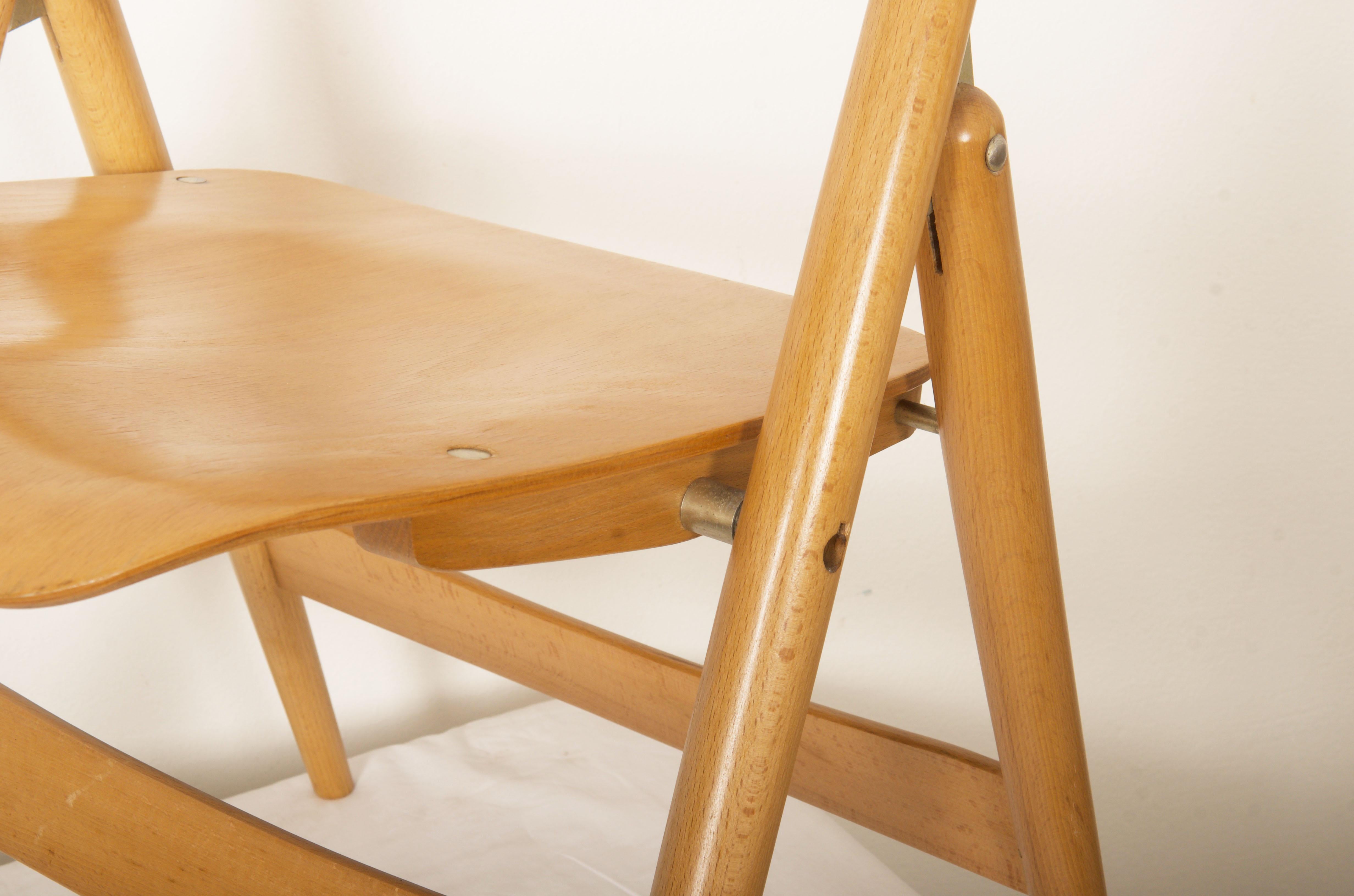 Mid-Century Folding Chair SE18 by Egon Eiermann For Sale 2