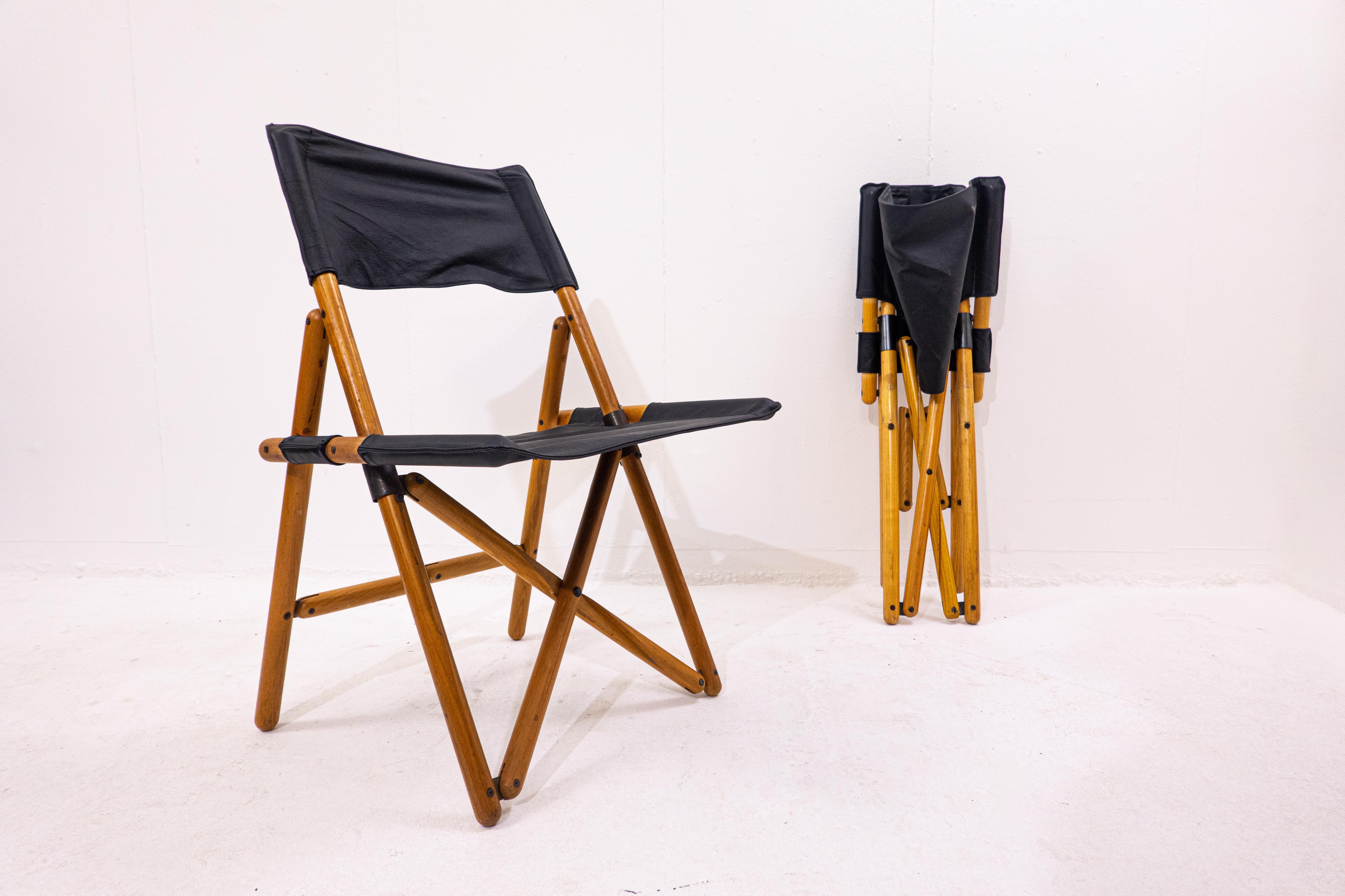 Italian Mid-Century Folding Chairs by Sergio Asti for Zanotta, Italy, 1969 For Sale