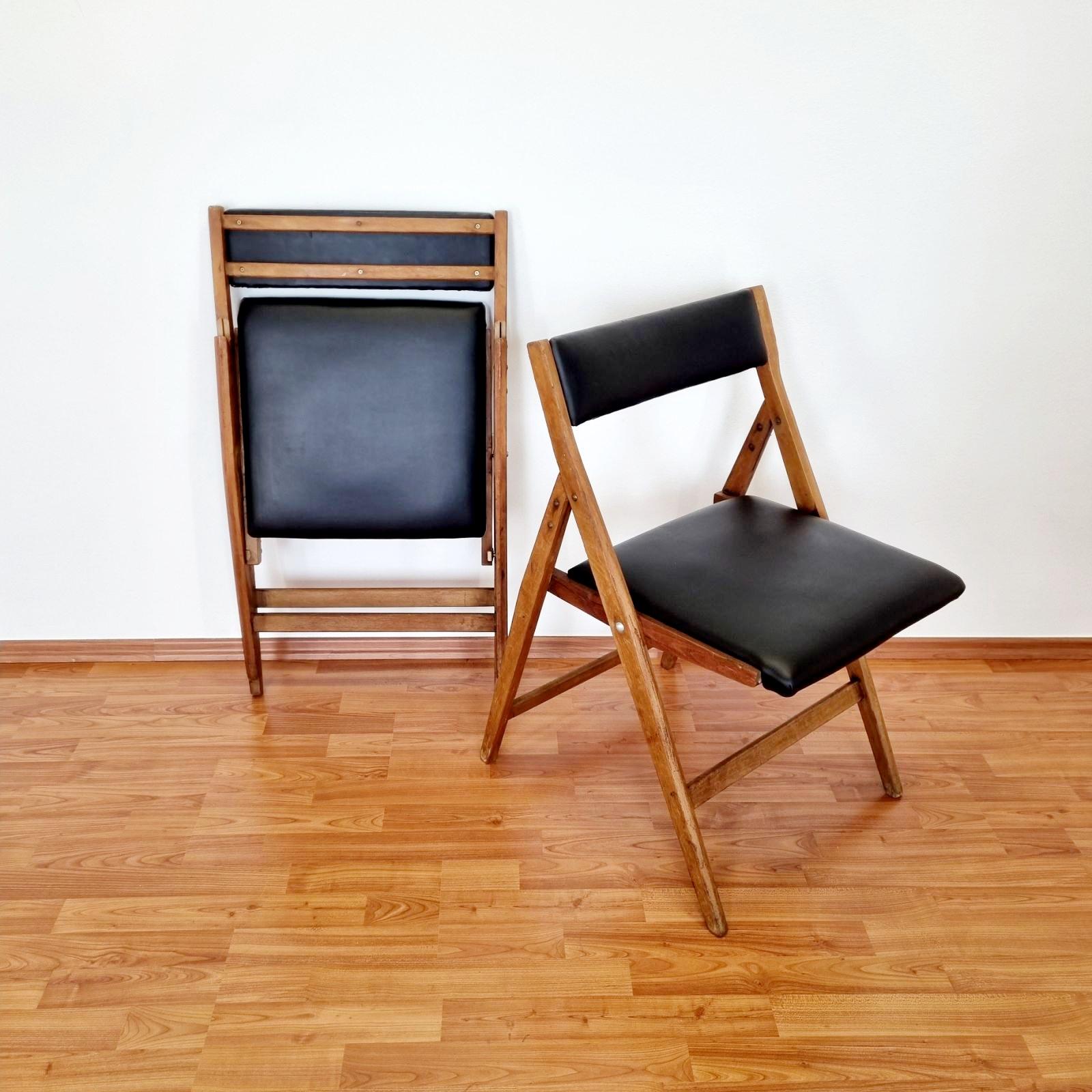vintage mid century folding chairs