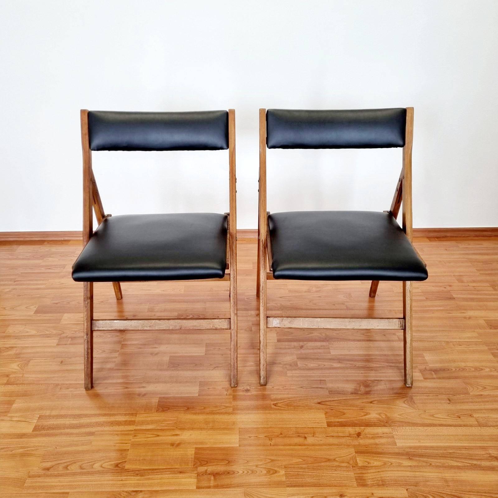 Mid-Century Modern Mid Century Folding Chairs Eden Designed by Gio Ponti, Italy 60s For Sale
