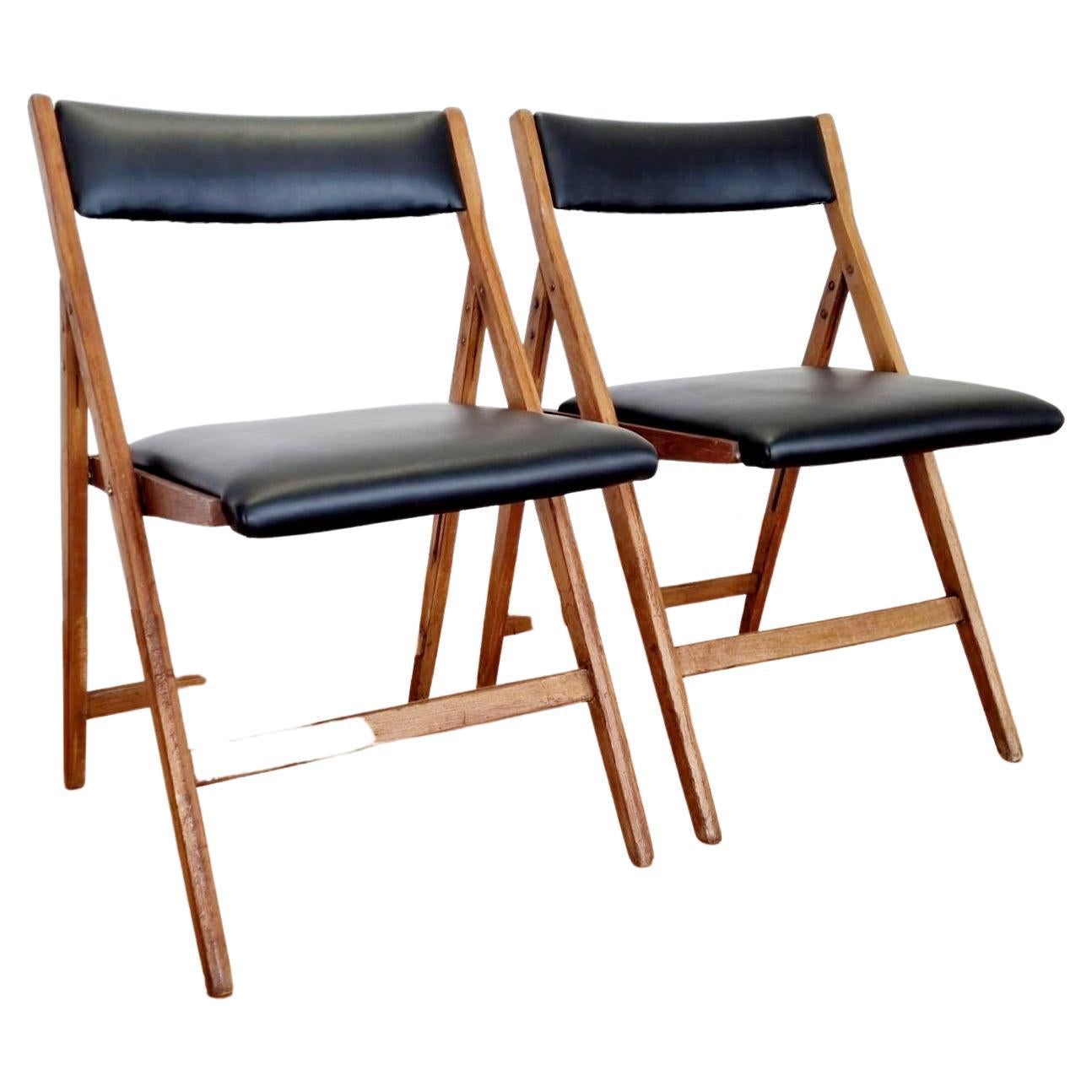 Mid Century Folding Chairs Eden Designed by Gio Ponti, Italy 60s