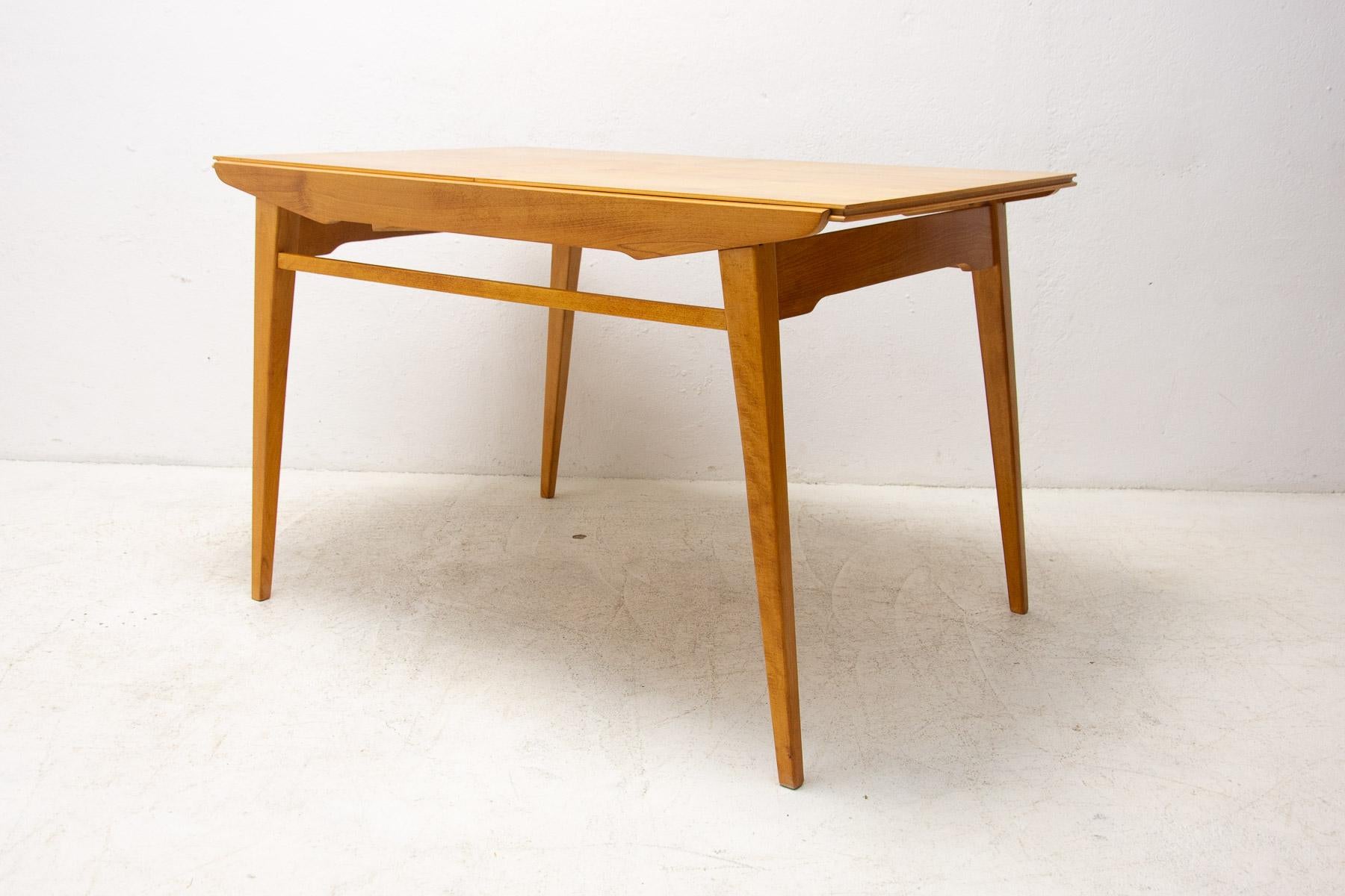 Midcentury Folding Dining Table by Bohumil Landsman for Jitona, 1970s For Sale 1