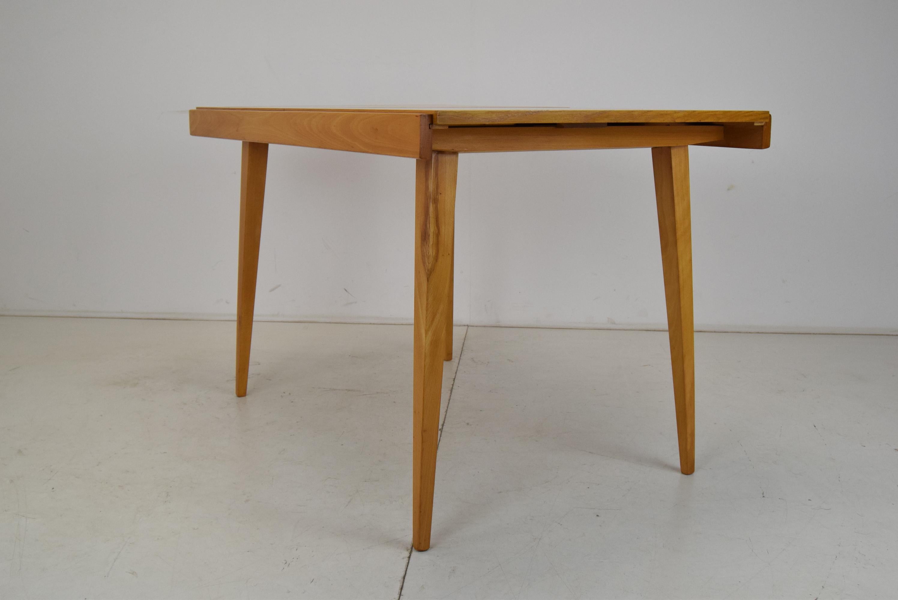 Wood Mid-Century Folding Dining Table by Frantisek Jirak for Tatra, 1960's For Sale