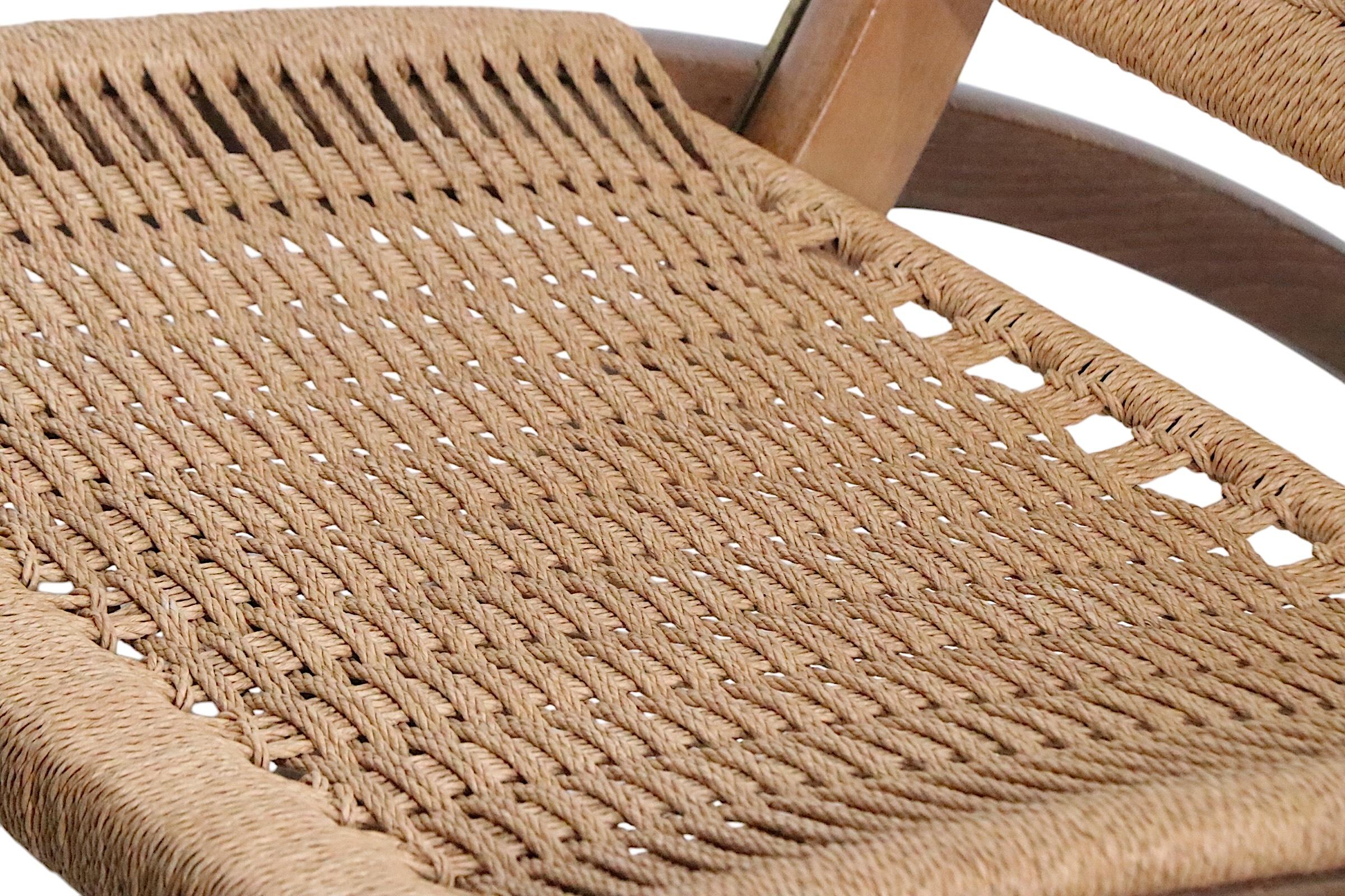 Mid Century Folding Lounge Chair made in Yugoslavia after Wegner For Sale 6