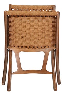 Mid Century Folding Lounge Chair made in Yugoslavia after Wegner