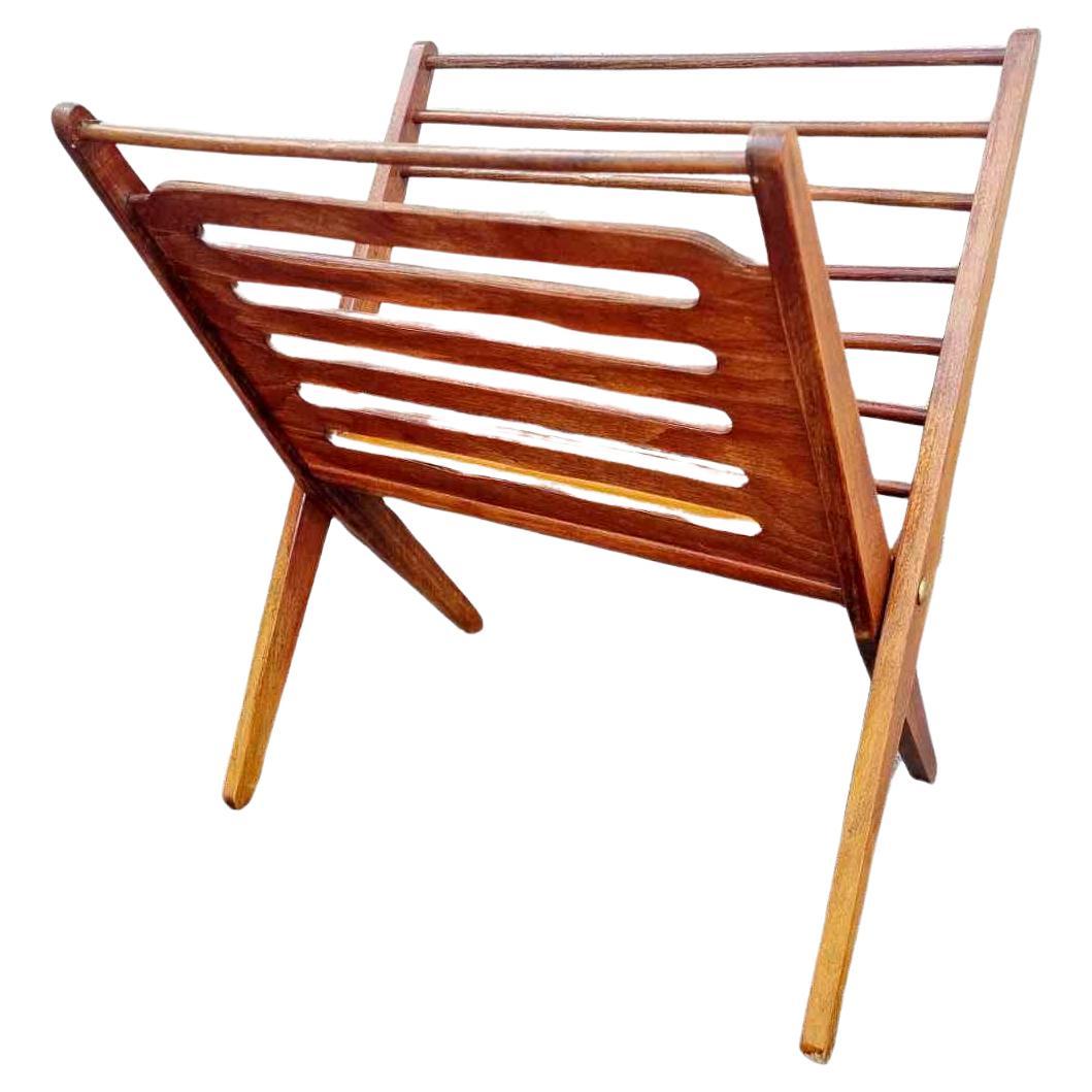 Mid Century Folding Magazine Rack Produced by Nevco, 60s