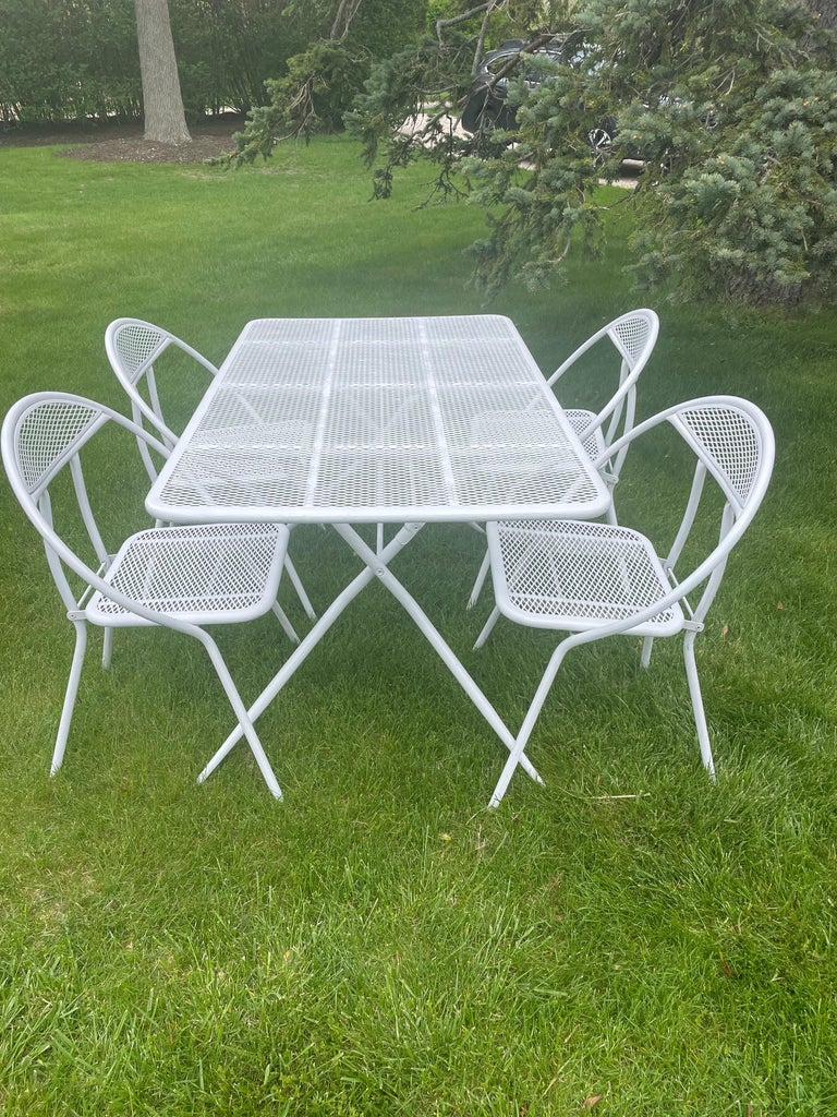 Mid Century Folding Rid Jid Patio Set by Salterini For Sale at 1stDibs