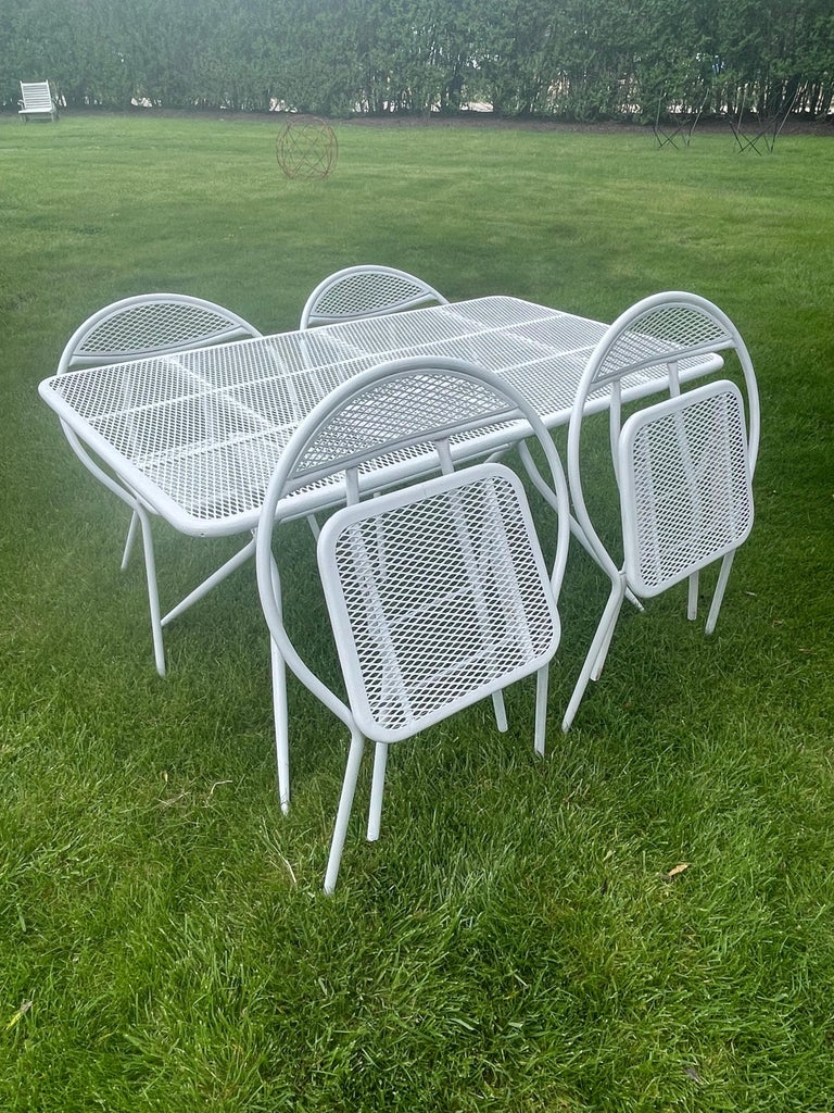Mid Century Folding Rid Jid Patio Set by Salterini For Sale at 1stDibs