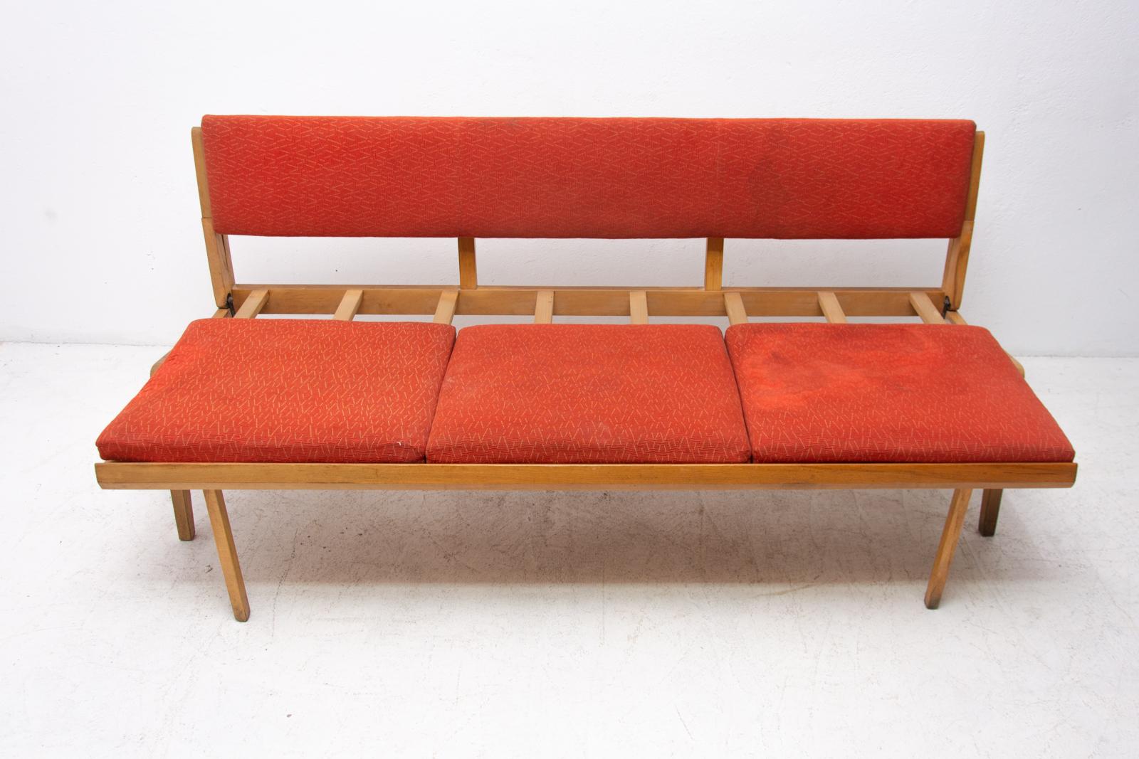 Midcentury Folding Sofa-Bench, 1960s, Czechoslovakia 6