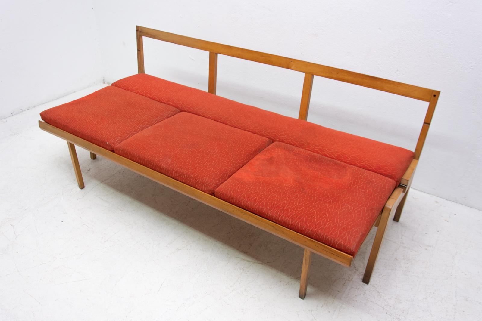 Midcentury Folding Sofa-Bench, 1960s, Czechoslovakia 8