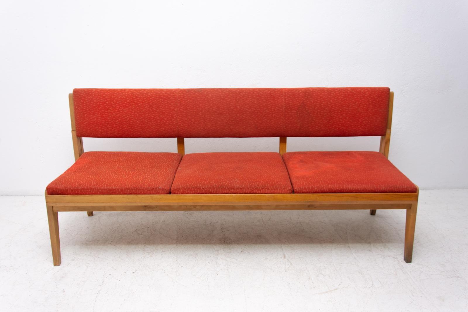 Scandinavian Modern Midcentury Folding Sofa-Bench, 1960s, Czechoslovakia