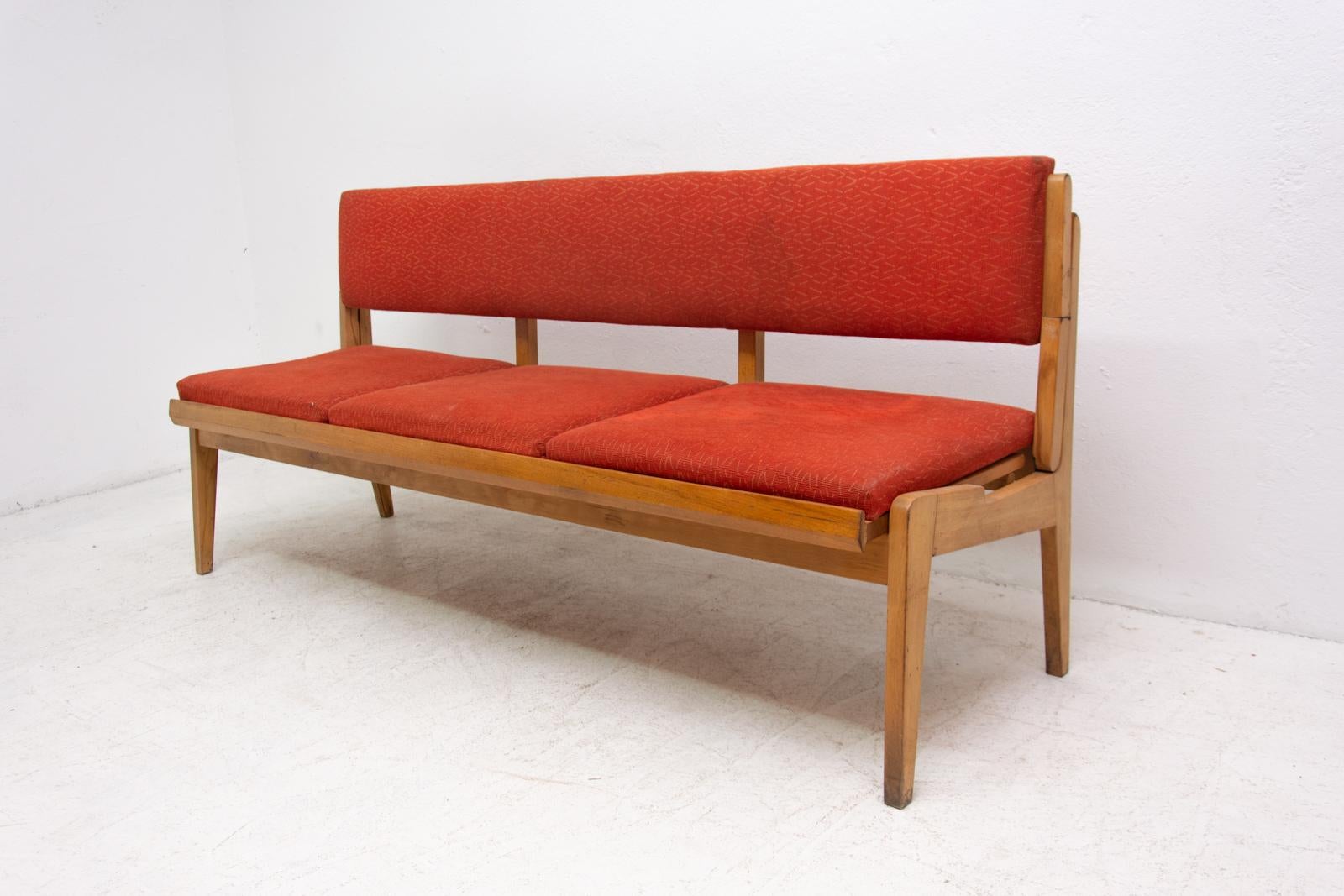 Midcentury Folding Sofa-Bench, 1960s, Czechoslovakia 1