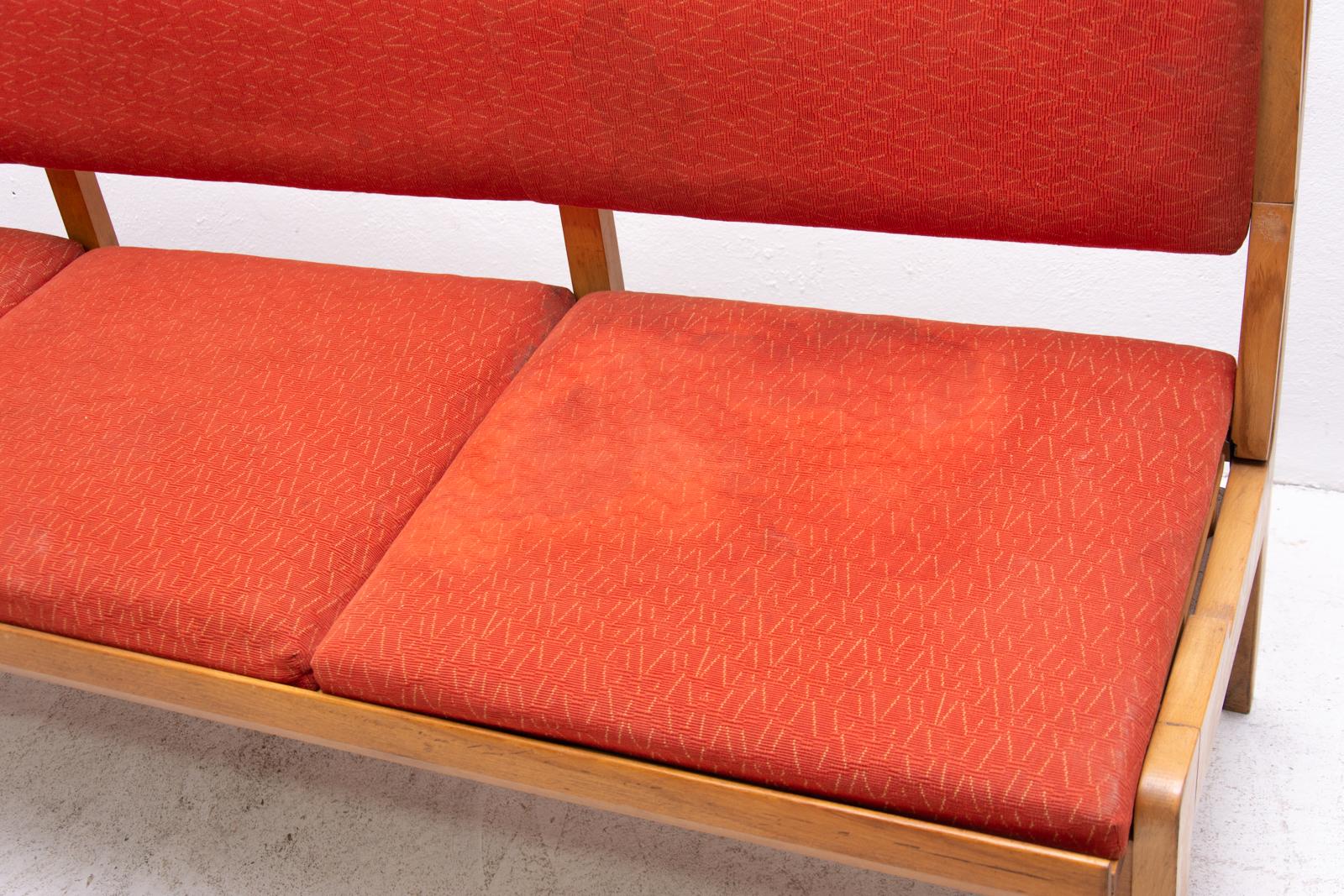 Midcentury Folding Sofa-Bench, 1960s, Czechoslovakia 3