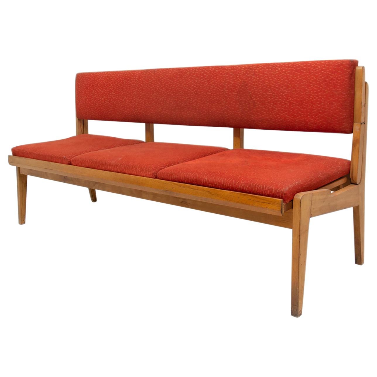 Midcentury Folding Sofa-Bench, 1960s, Czechoslovakia