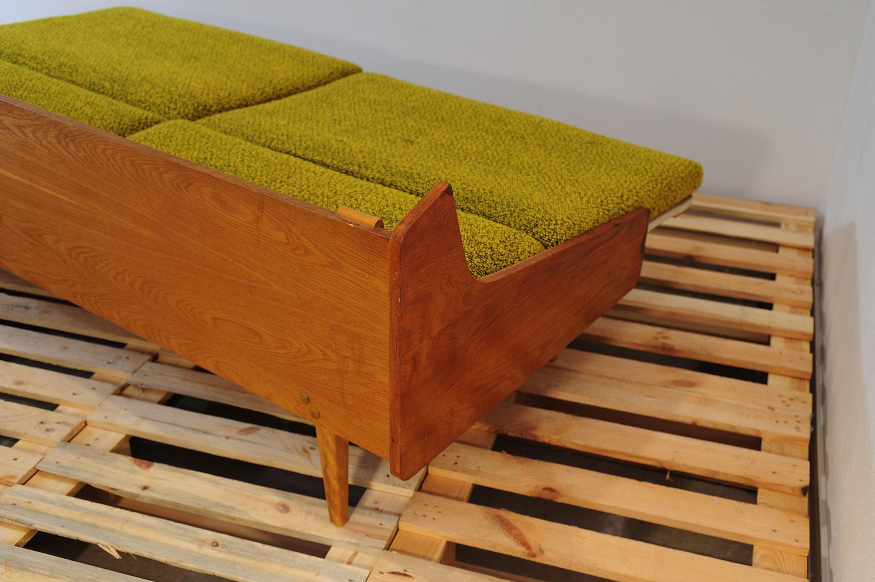  Mid century folding sofa by Interier Praha, 1960´s, Czechoslovakia 7