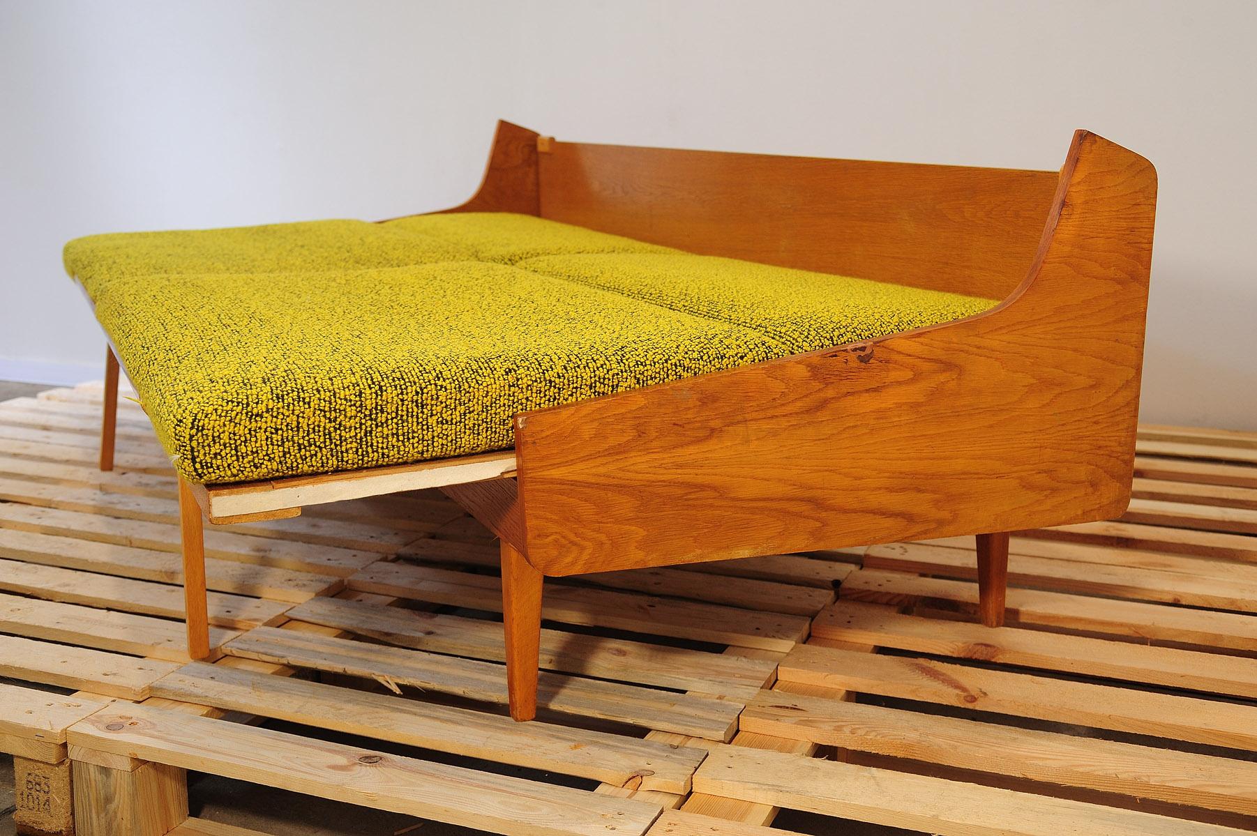  Mid century folding sofa by Interier Praha, 1960´s, Czechoslovakia 1