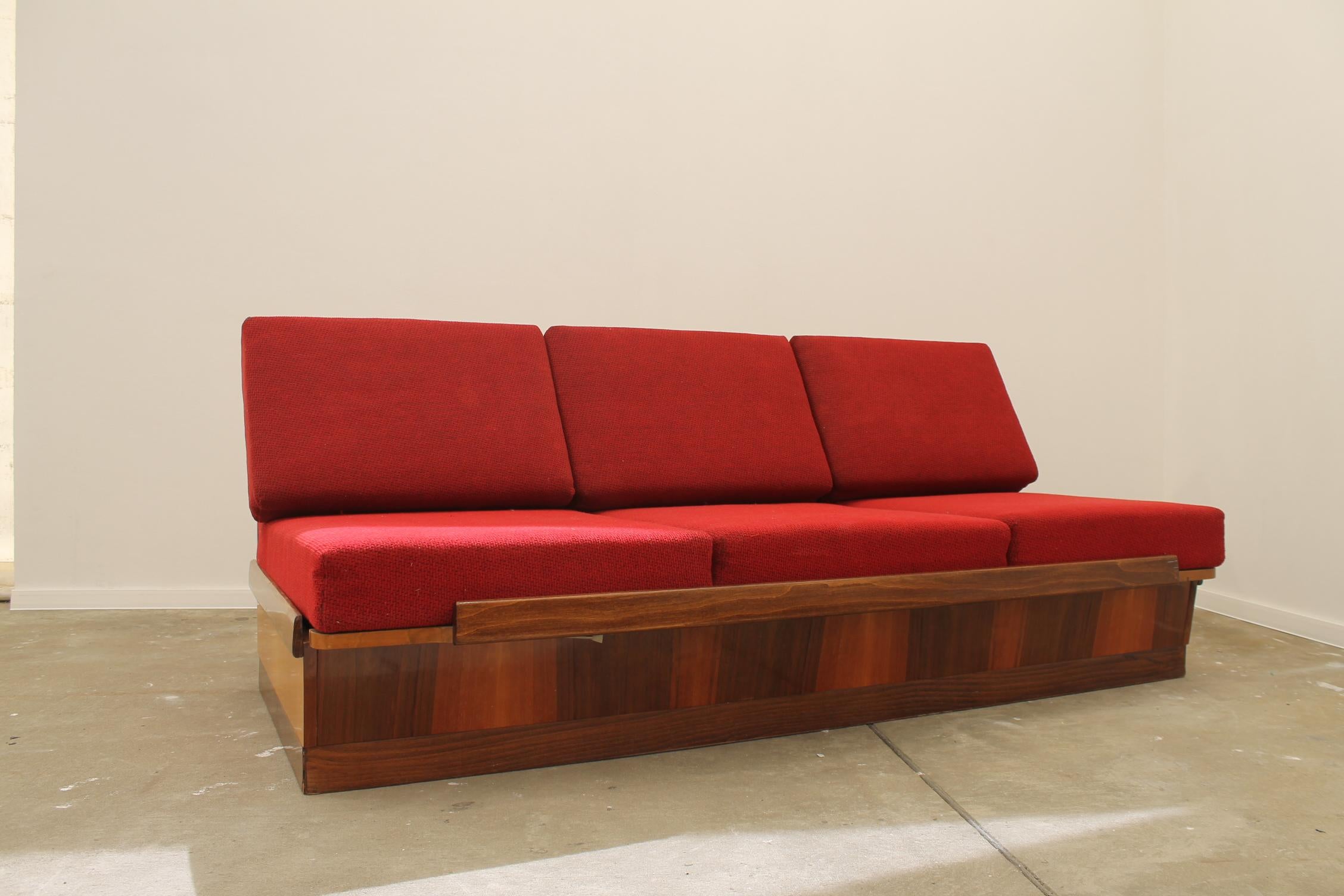 Midcentury Folding Sofa by Mier, 1960s, Czechoslovakia For Sale 4