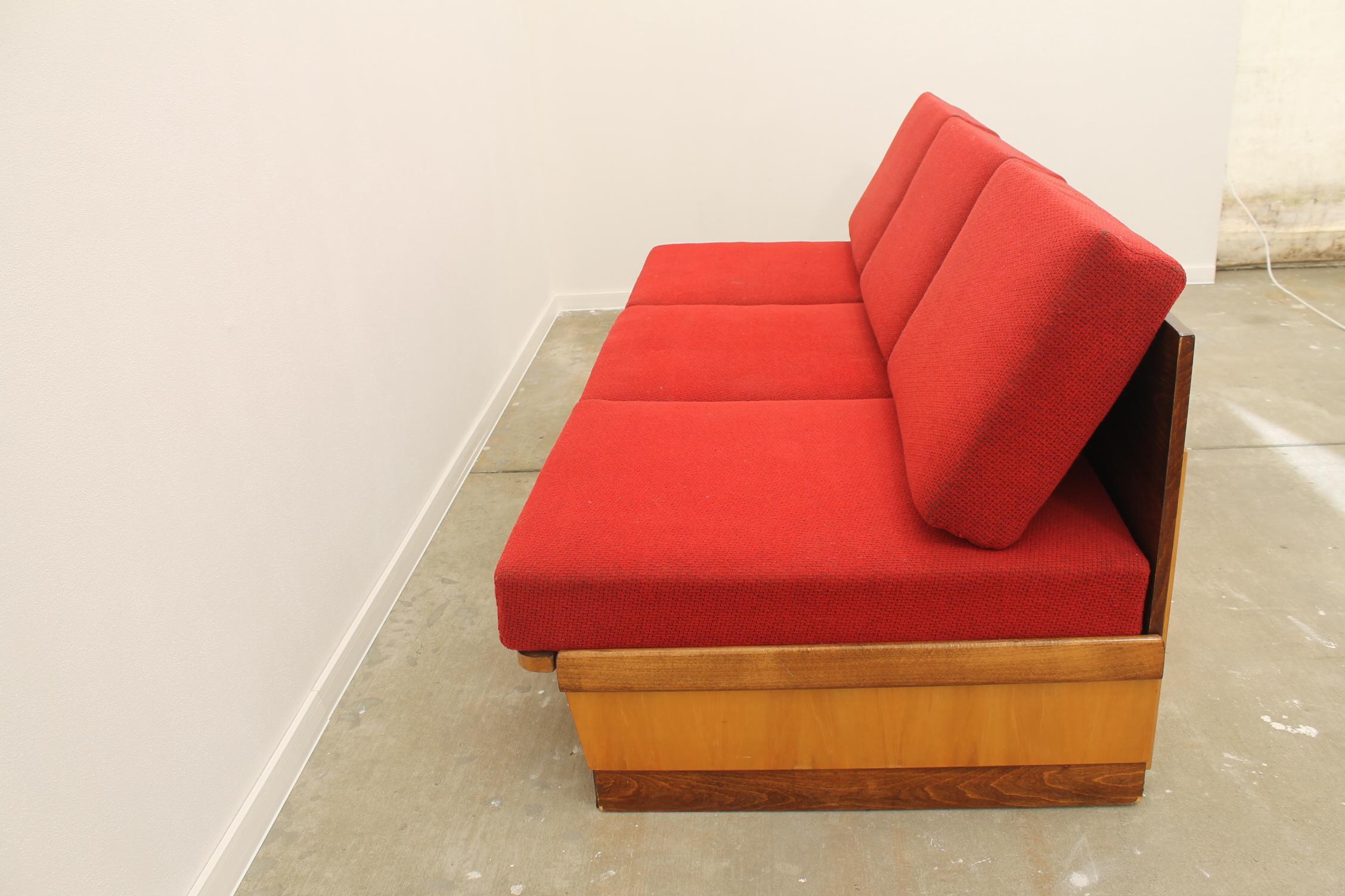 Midcentury Folding Sofa by Mier, 1960s, Czechoslovakia For Sale 10