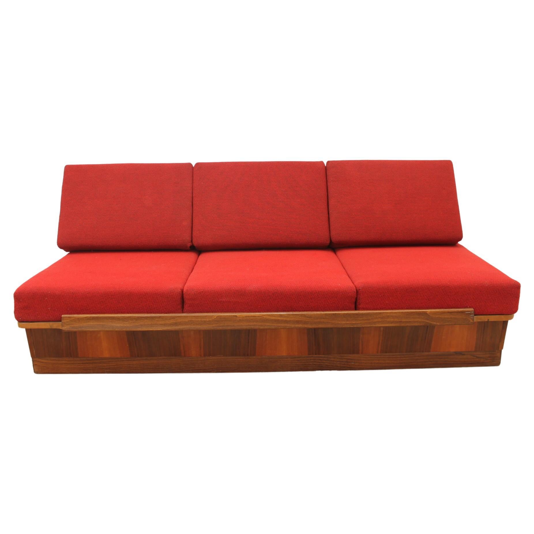 Midcentury Folding Sofa by Mier, 1960s, Czechoslovakia For Sale