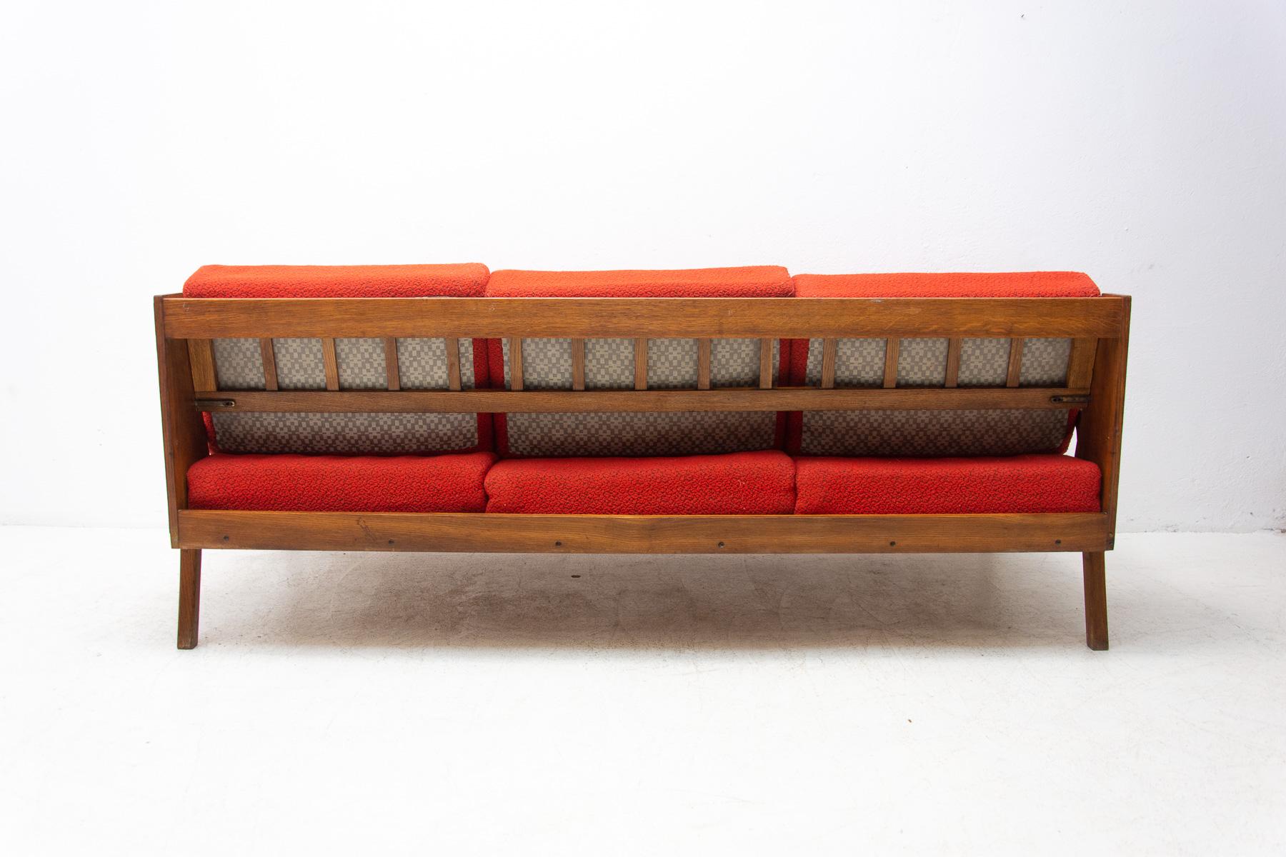 Mid Century Folding Sofa in Scandinavian Style, 1960´s, Czechoslovakia 7