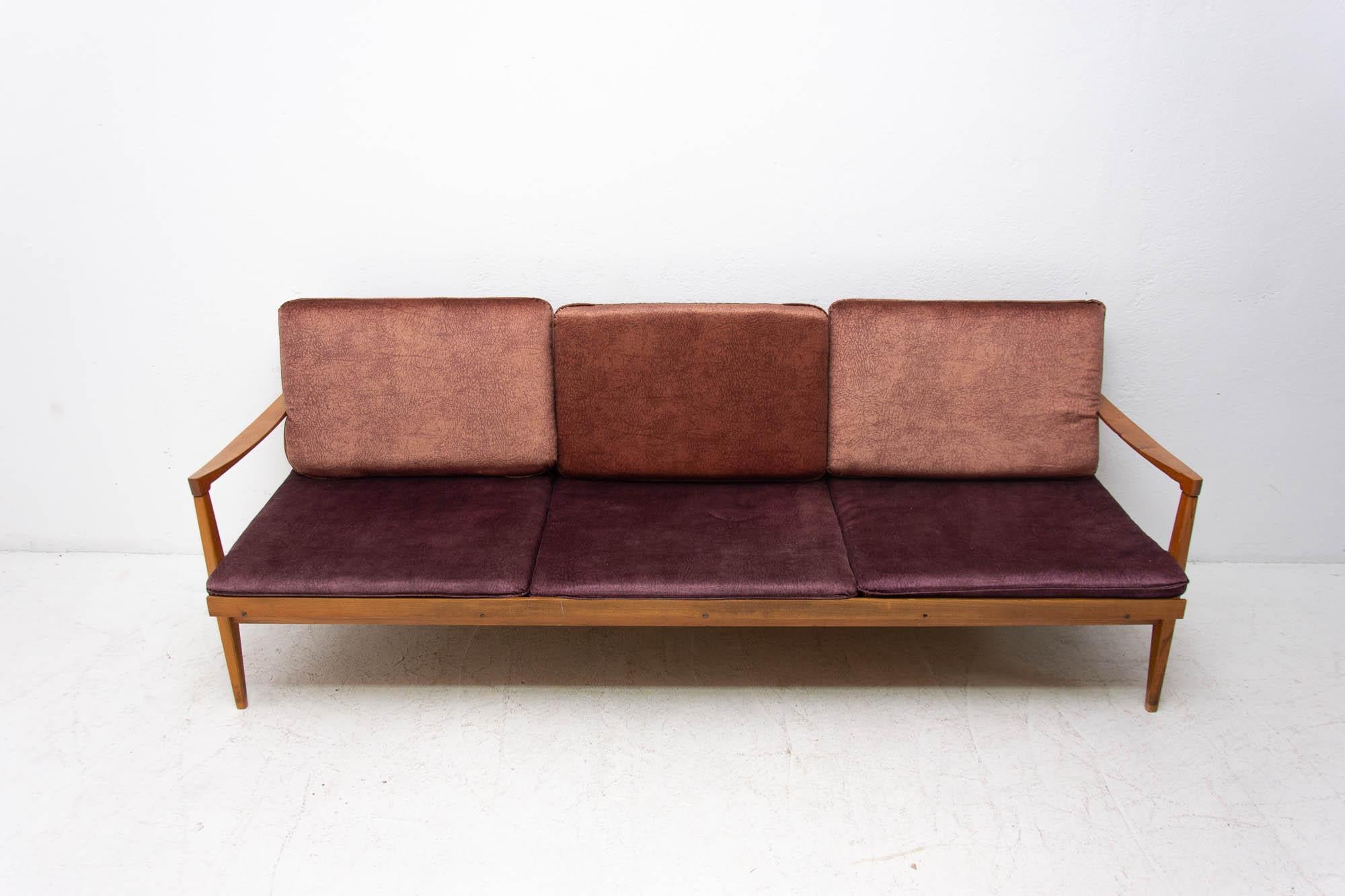 Scandinavian Modern Midcentury Folding Sofa in Scandinavian Style, 1970s, Czechoslovakia