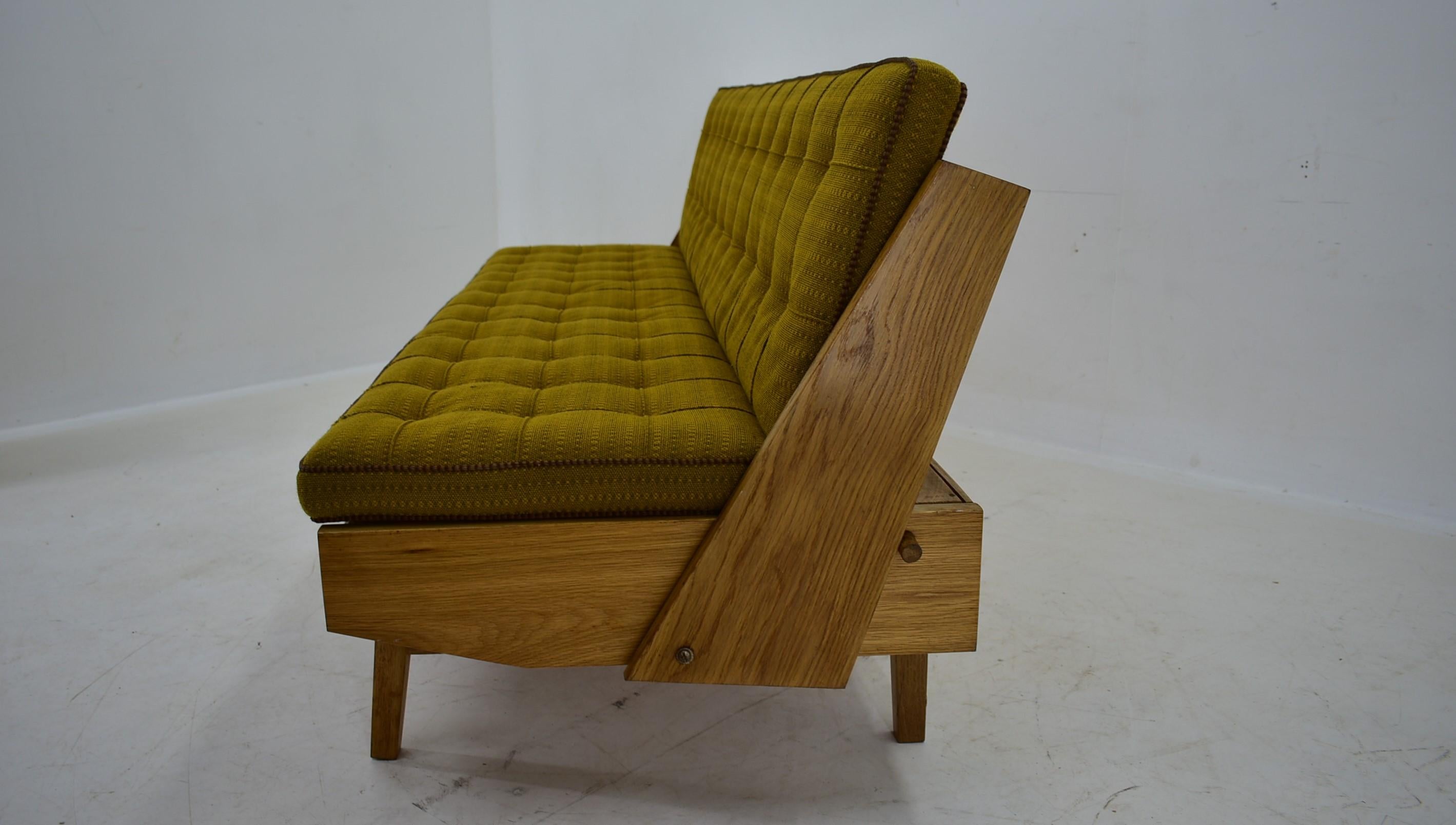 Fabric Mid-Century Folding Sofa or Daybed, 1960's For Sale
