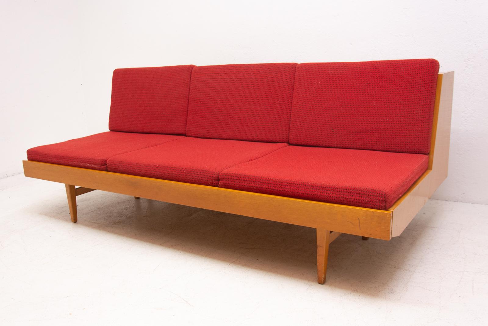 Midcentury Folding Sofa Bed, 1960s, Czechoslovakia 4