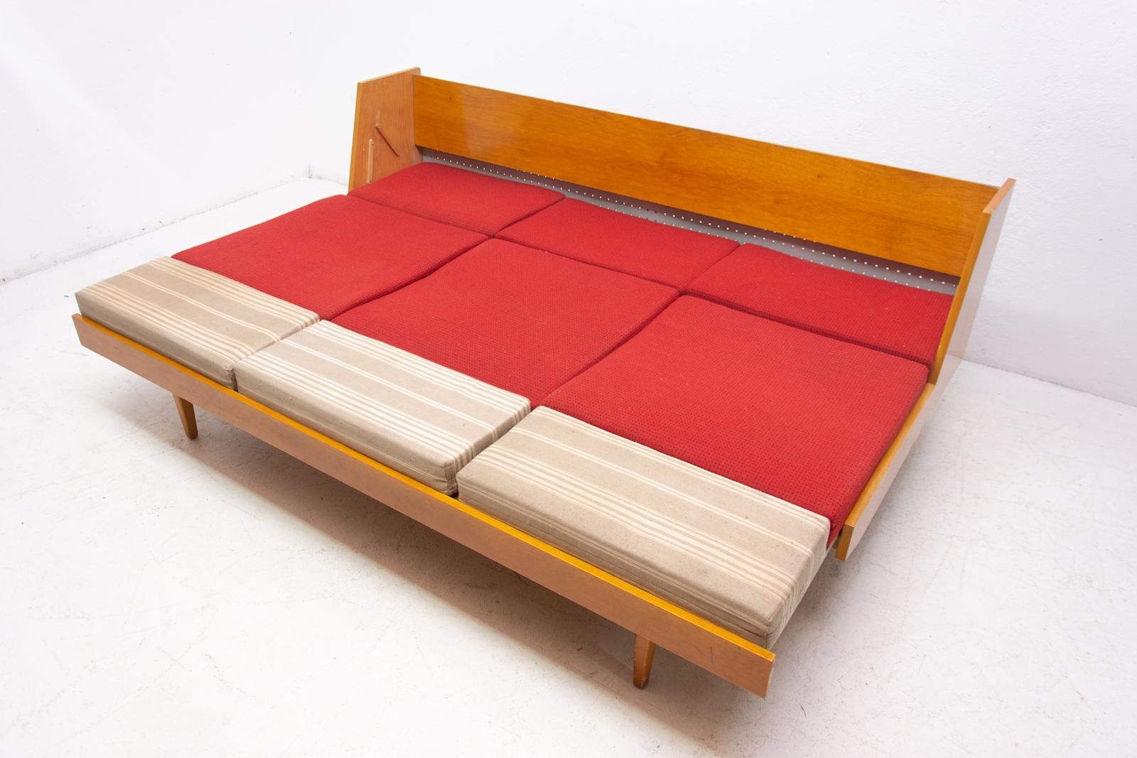 Midcentury Folding Sofa Bed, 1960s, Czechoslovakia 13