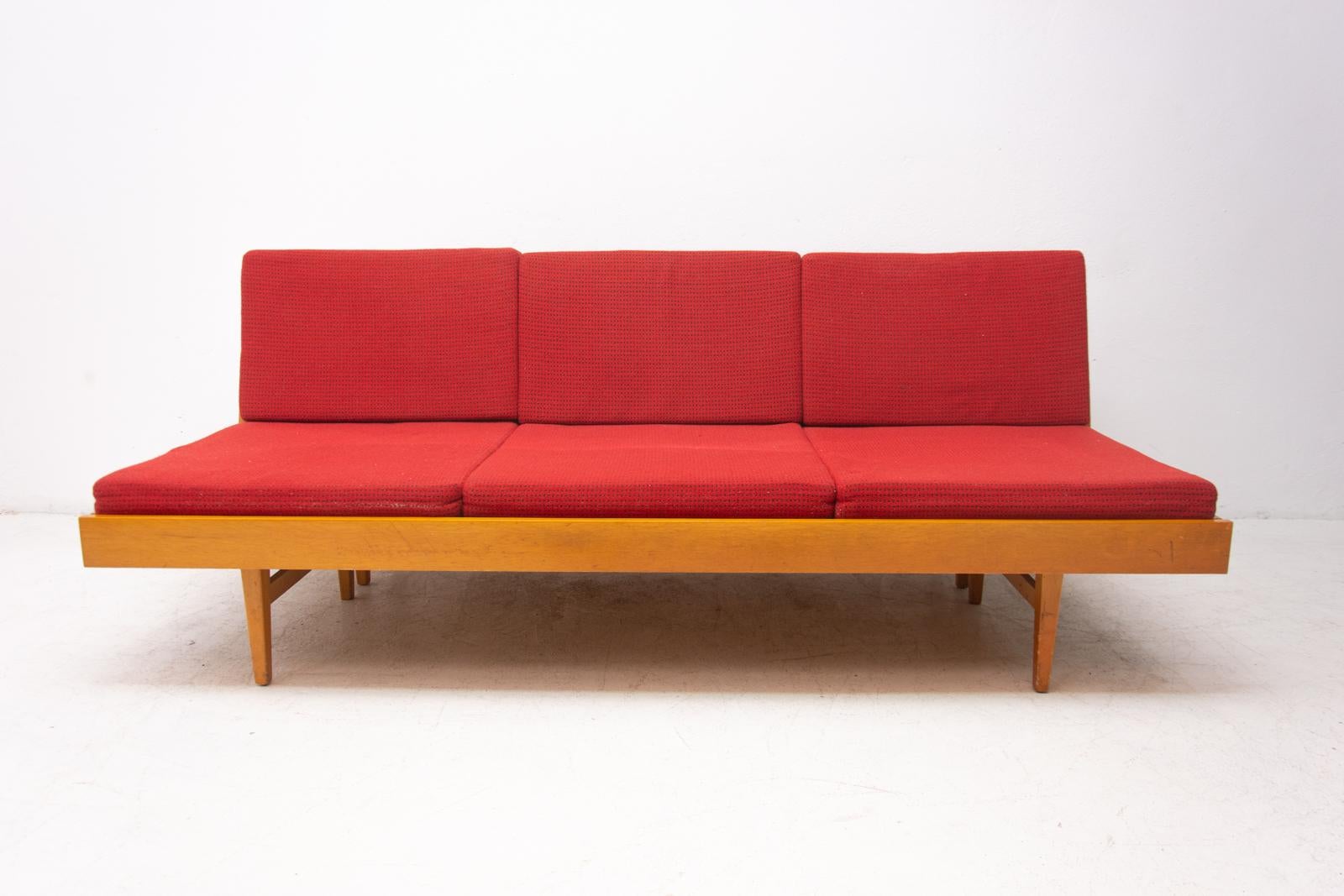 Midcentury Folding Sofa Bed, 1960s, Czechoslovakia In Good Condition In Prague 8, CZ