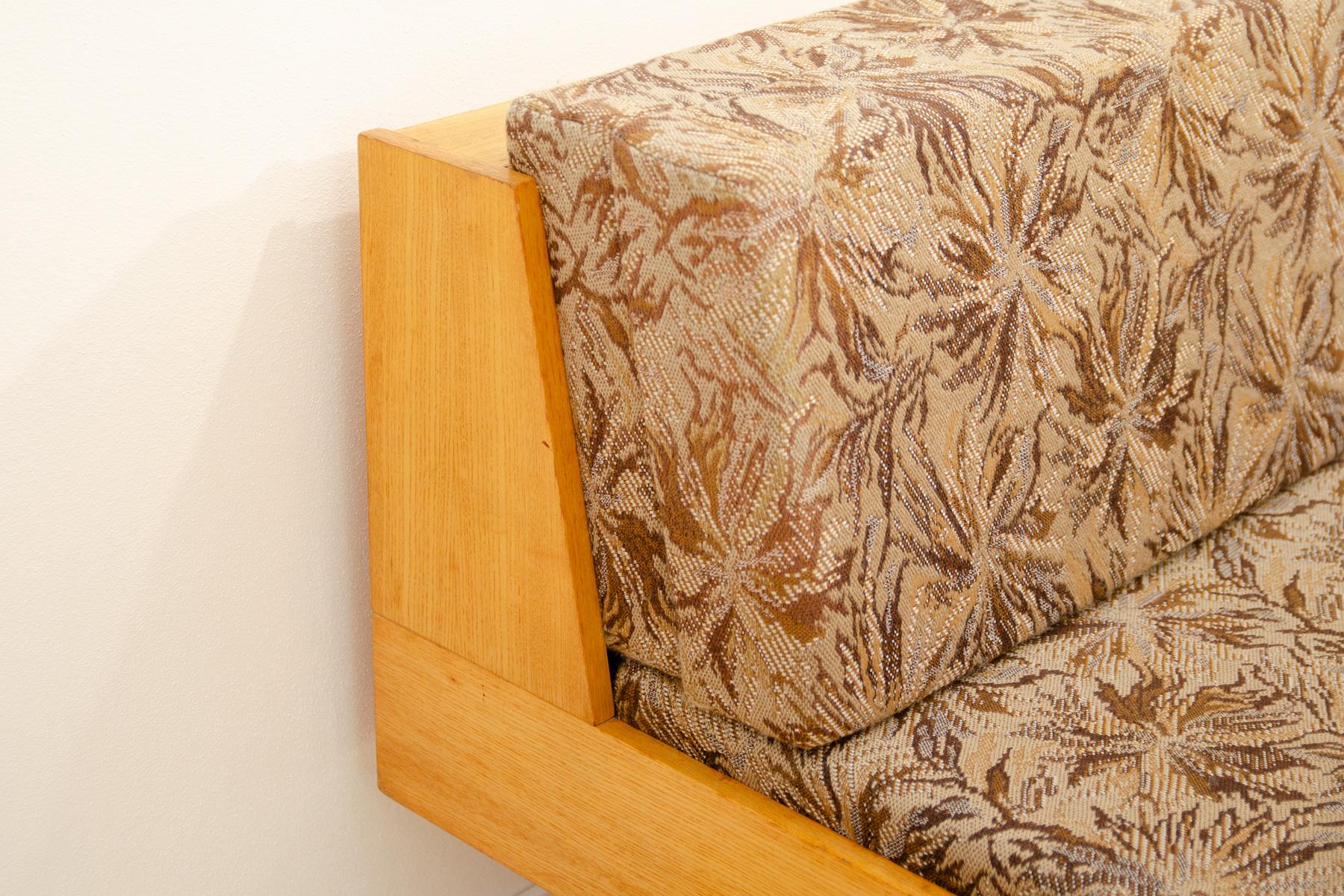 Fabric Mid century folding sofabed, 1960´s, Czechoslovakia