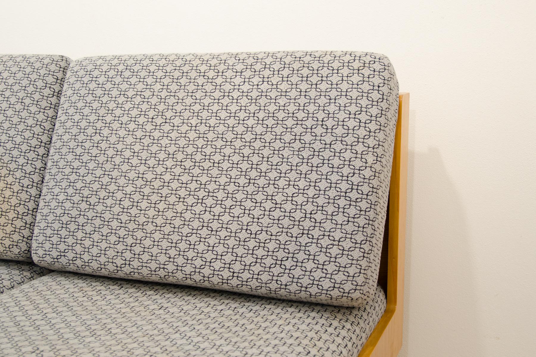 Fabric Mid century folding sofabed, 1960´s, Czechoslovakia For Sale