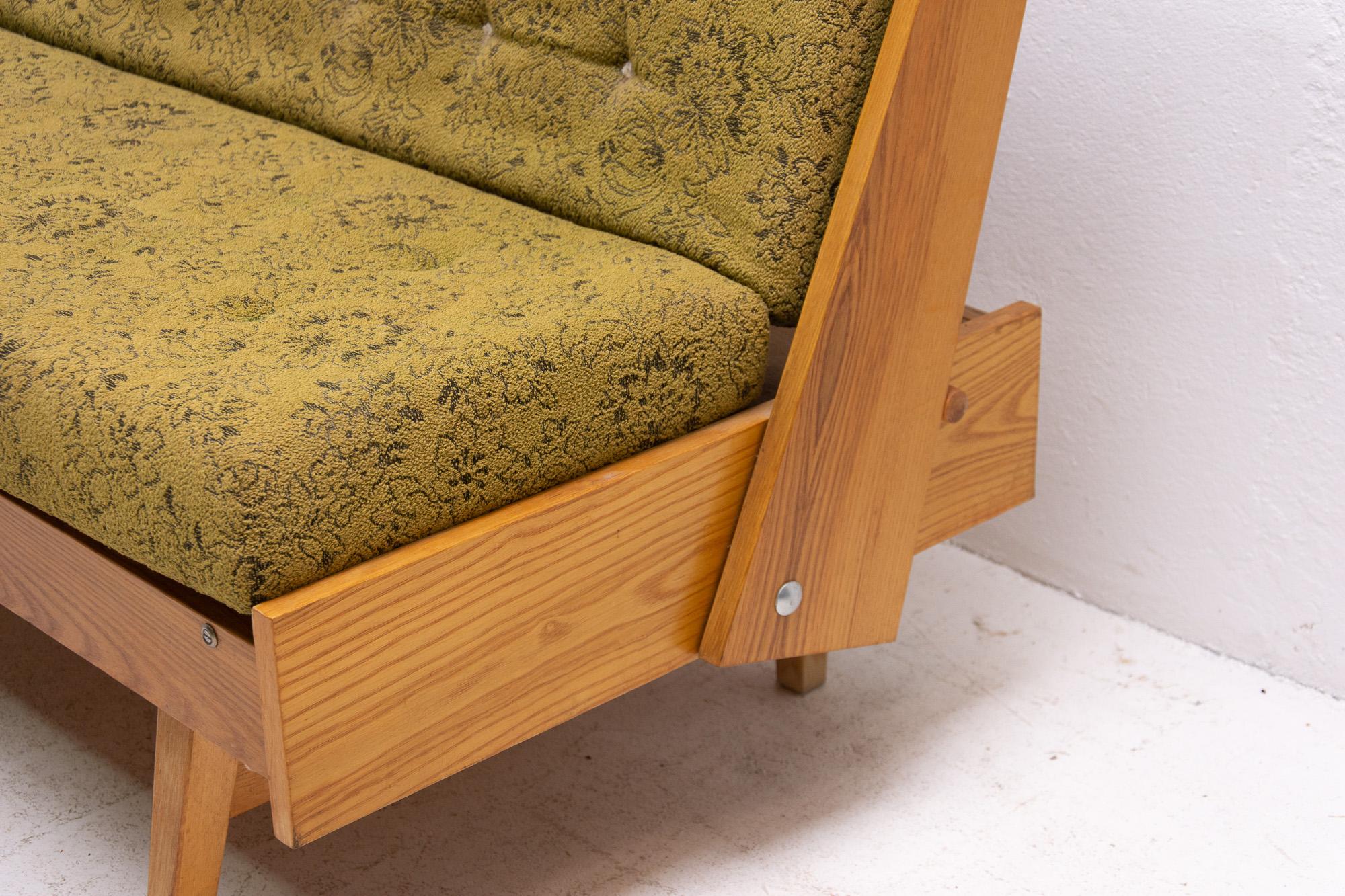 20th Century Midcentury Folding Sofa Bed, 1960s, Czechoslovakia