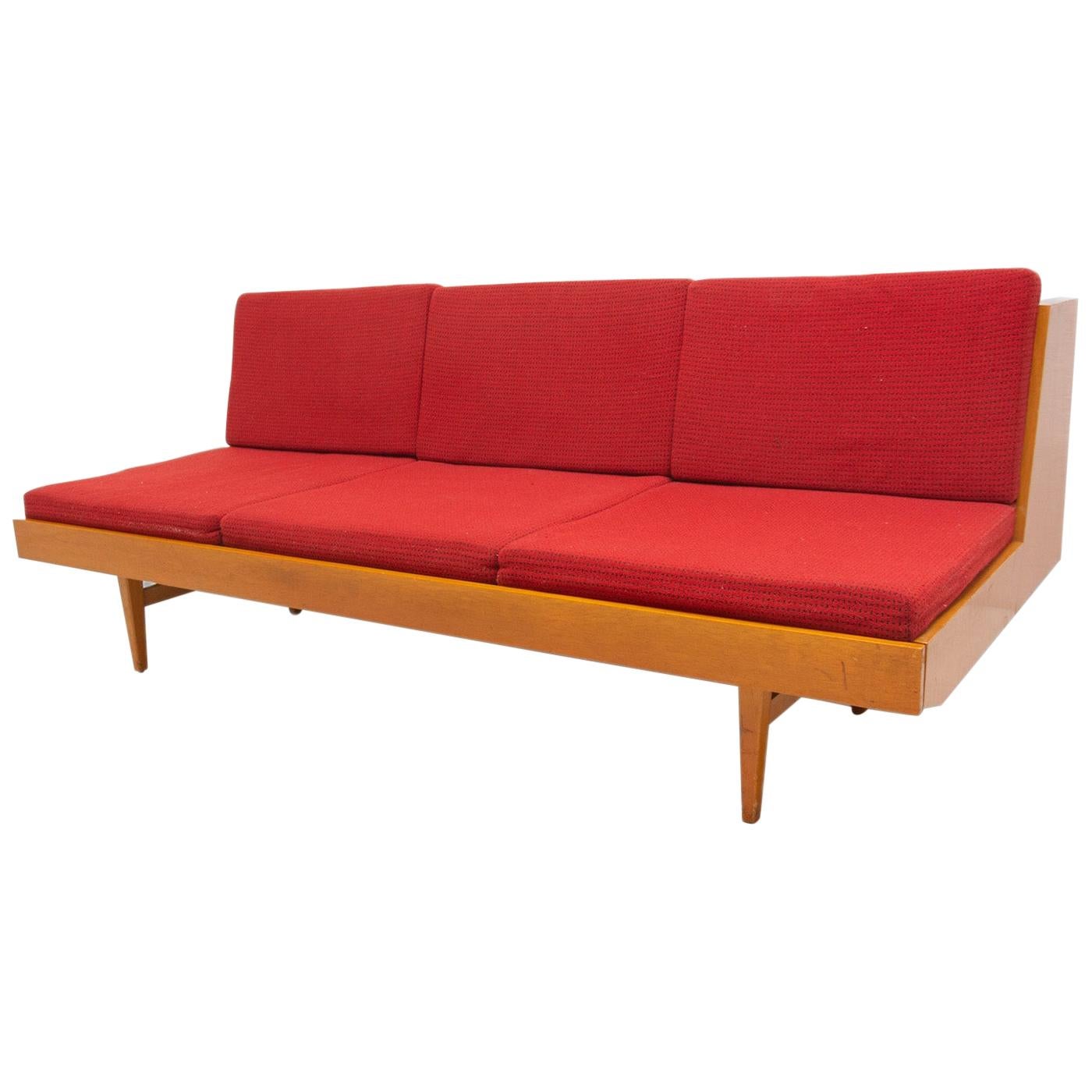 Midcentury Folding Sofa Bed, 1960s, Czechoslovakia