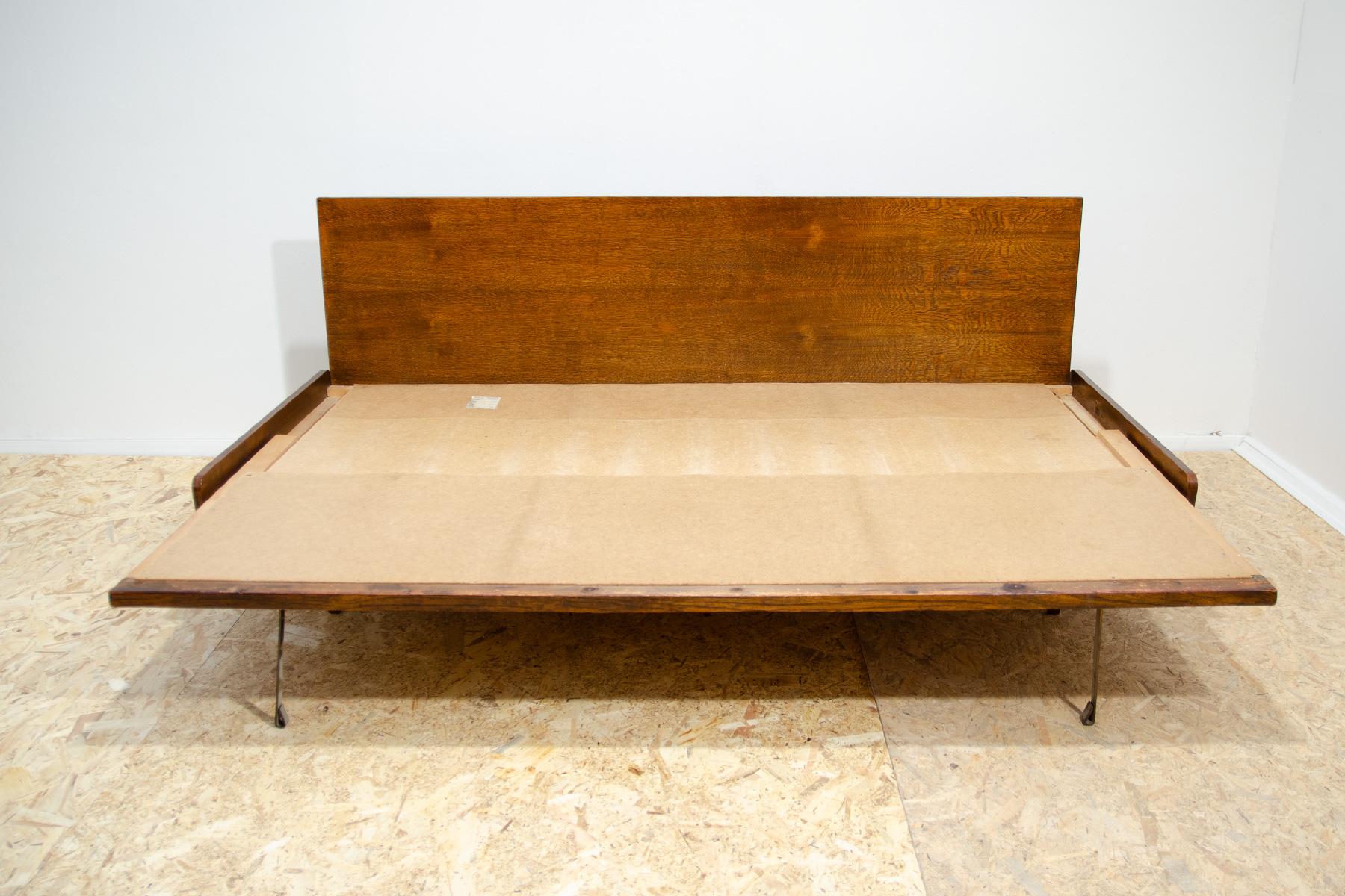 Mid century folding sofabed by Interiér Praha, 1960´s, Czechoslovakia For Sale 11