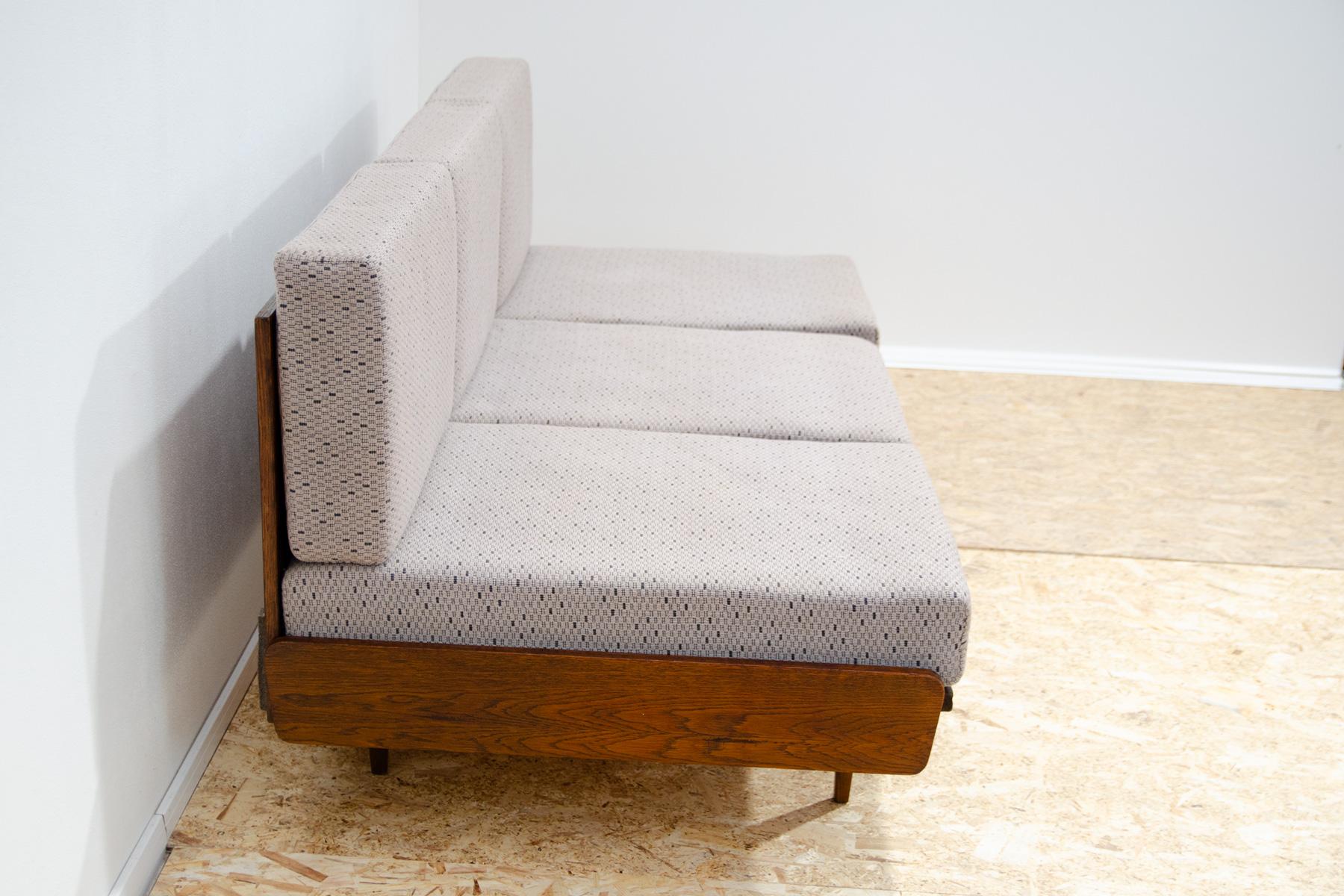 20th Century Mid century folding sofabed by Interiér Praha, 1960´s, Czechoslovakia For Sale