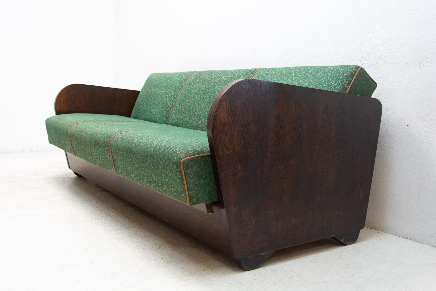 Art Deco  Mid century folding sofabed by Jindřich Halabala, 1950´s
