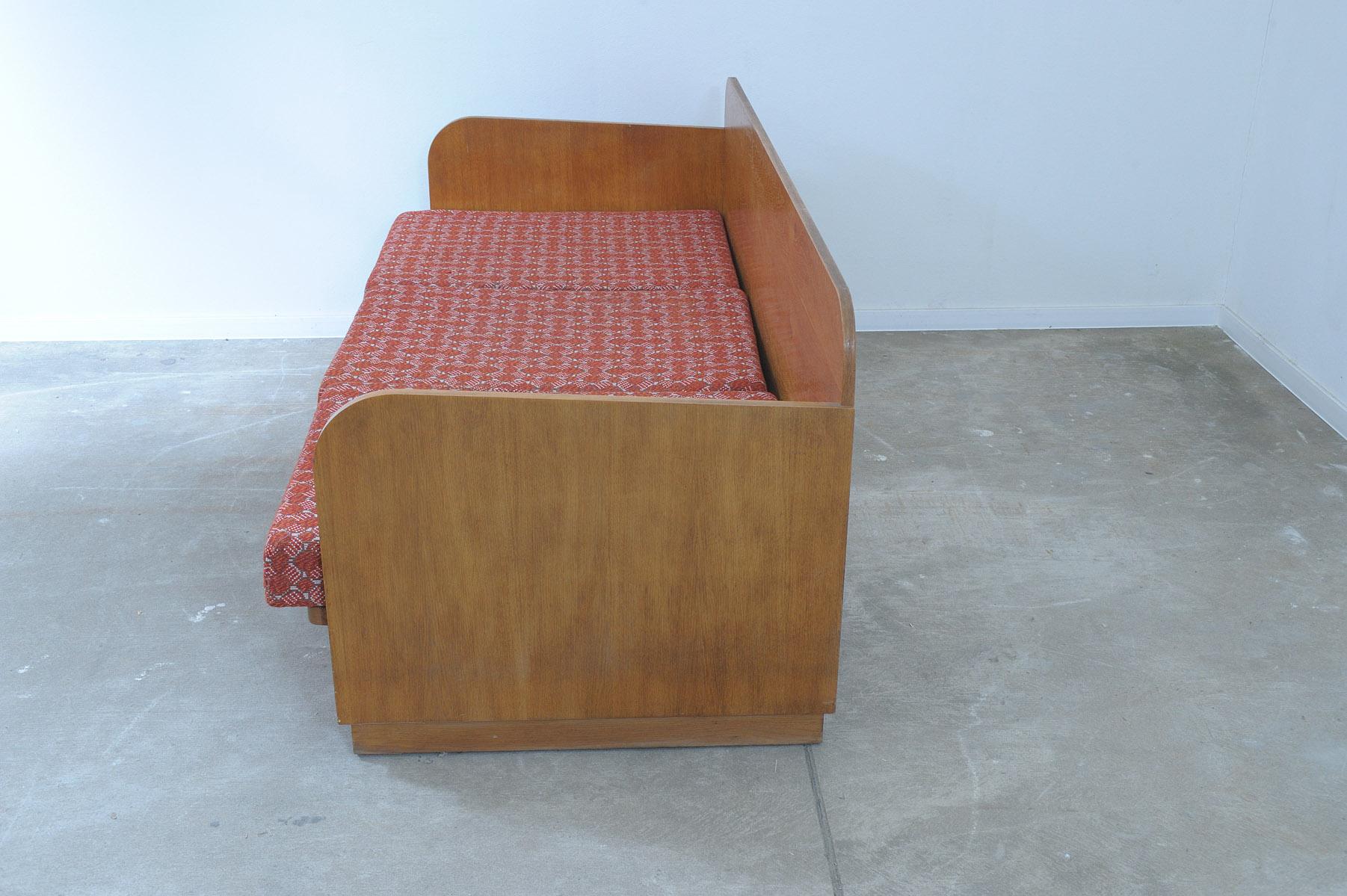  Mid century folding sofabed, Czechoslovakia, 1950´s 3